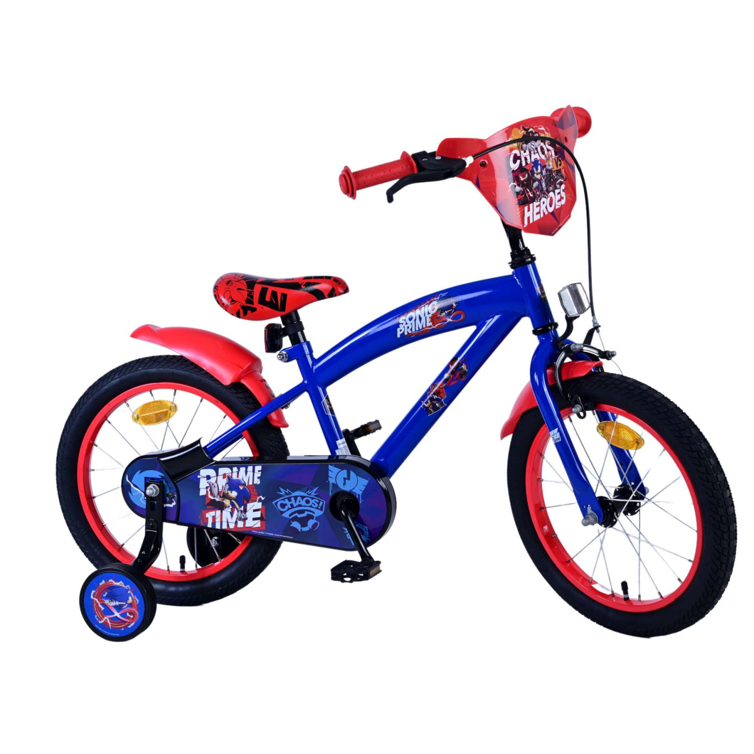 Sonic Prime Fiets - 16 inch - Blauw Rood