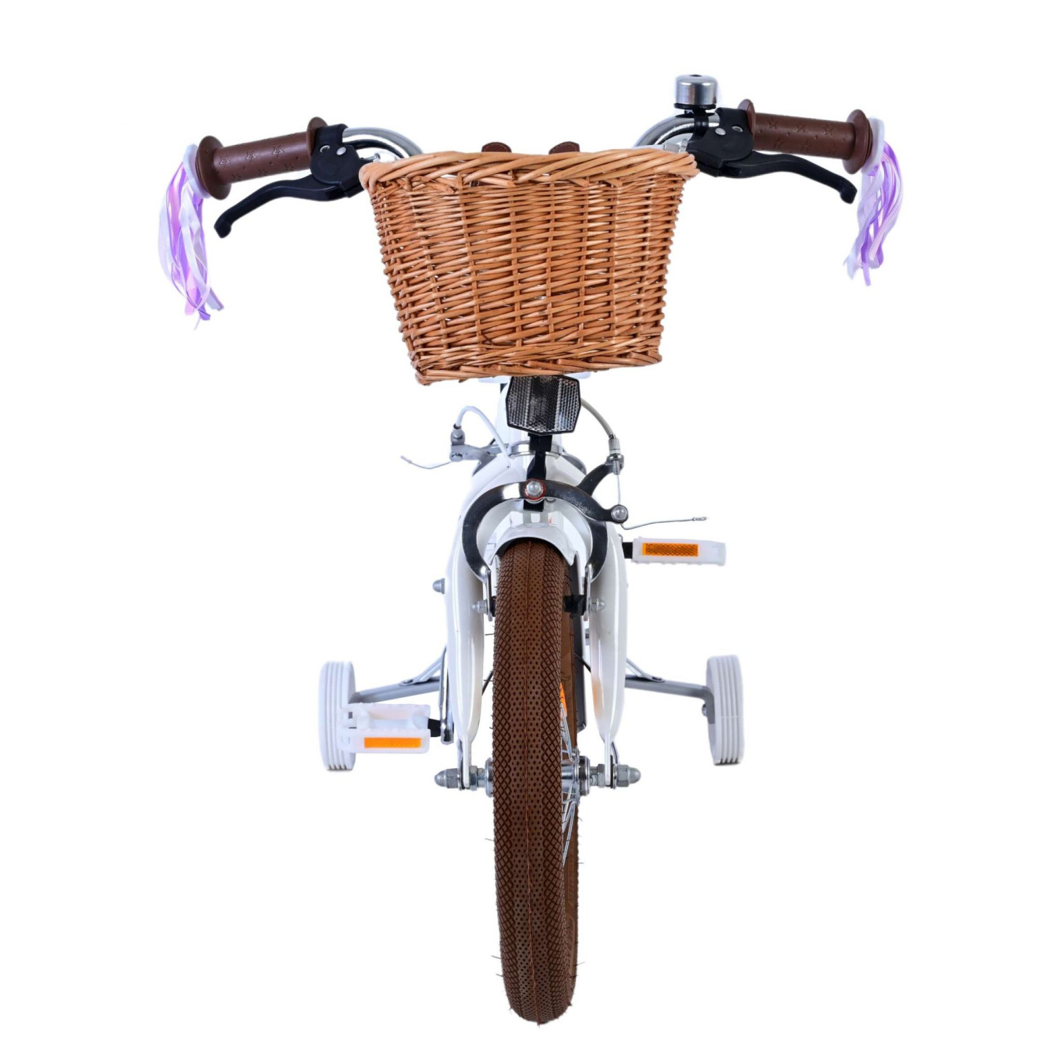 Volare Blossom Fiets - 14 inch - Wit - Twee Handremmen