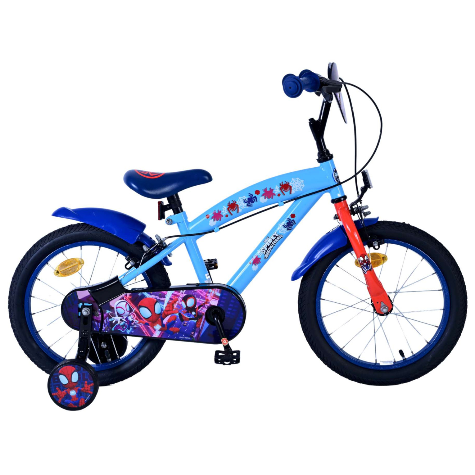 Spidey Fiets - 16 inch - Blauw - Twee handremmen