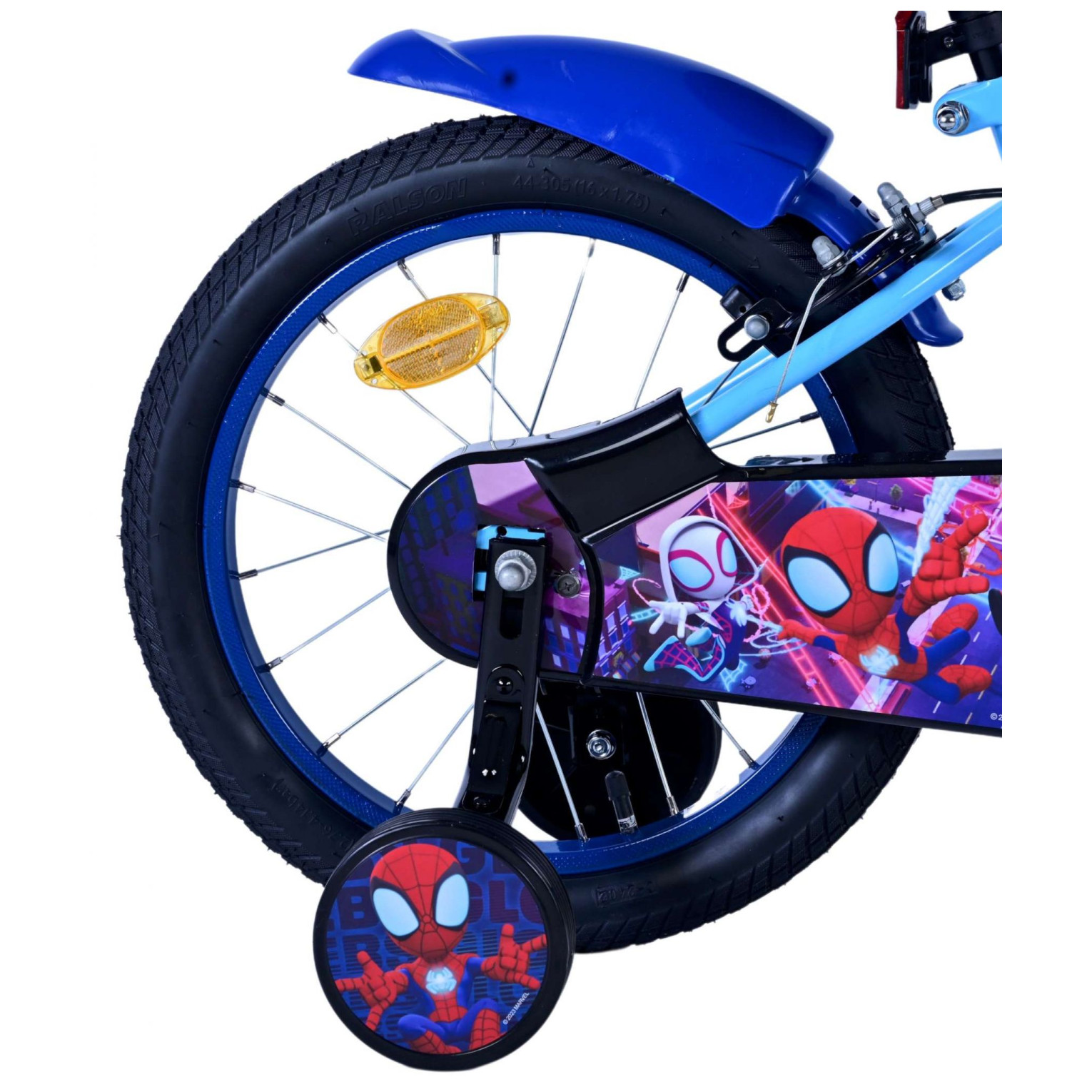 Spidey Fiets - 16 inch - Blauw - Twee handremmen