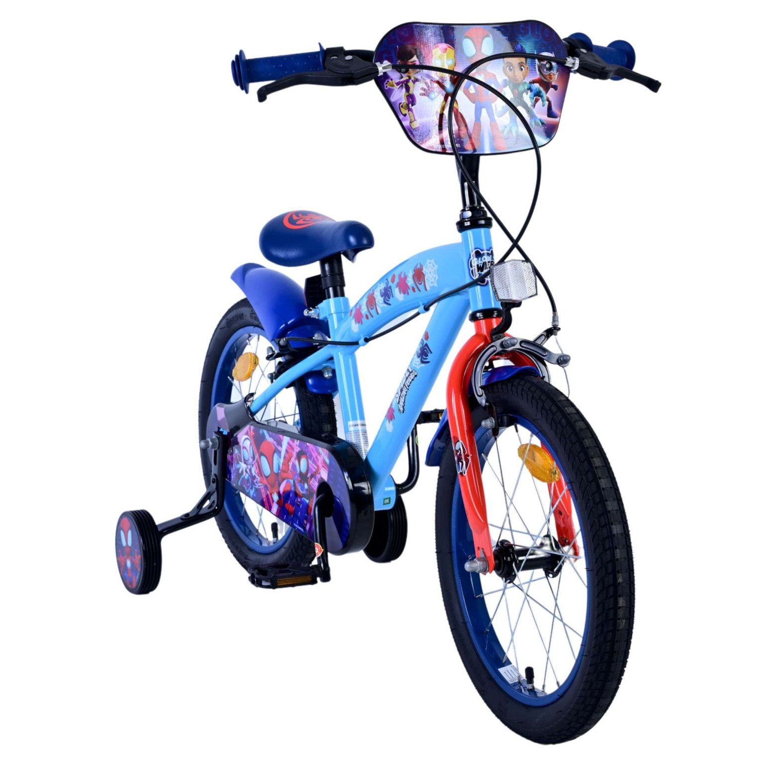 Spidey Fiets - 16 inch - Blauw - Twee handremmen