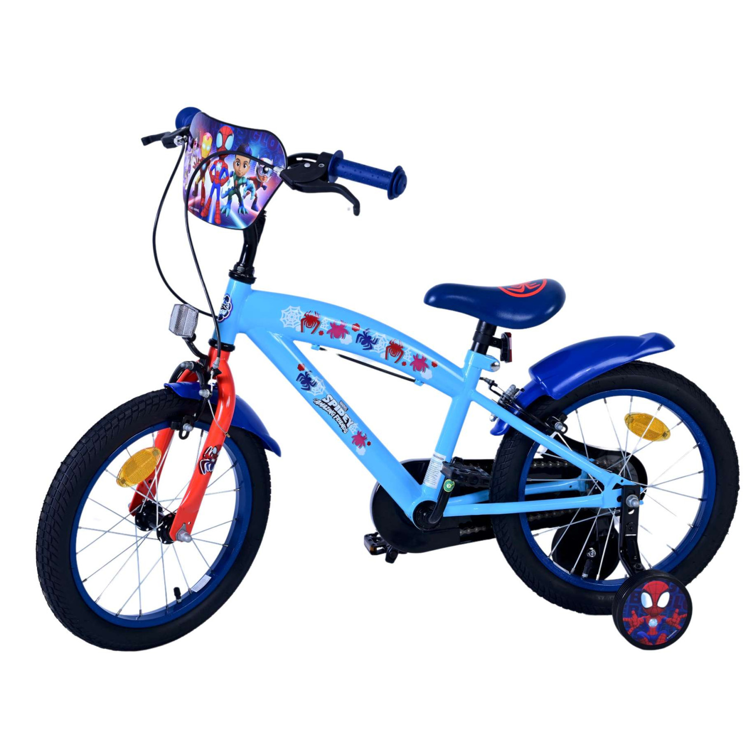 Spidey Fiets - 16 inch - Blauw - Twee handremmen