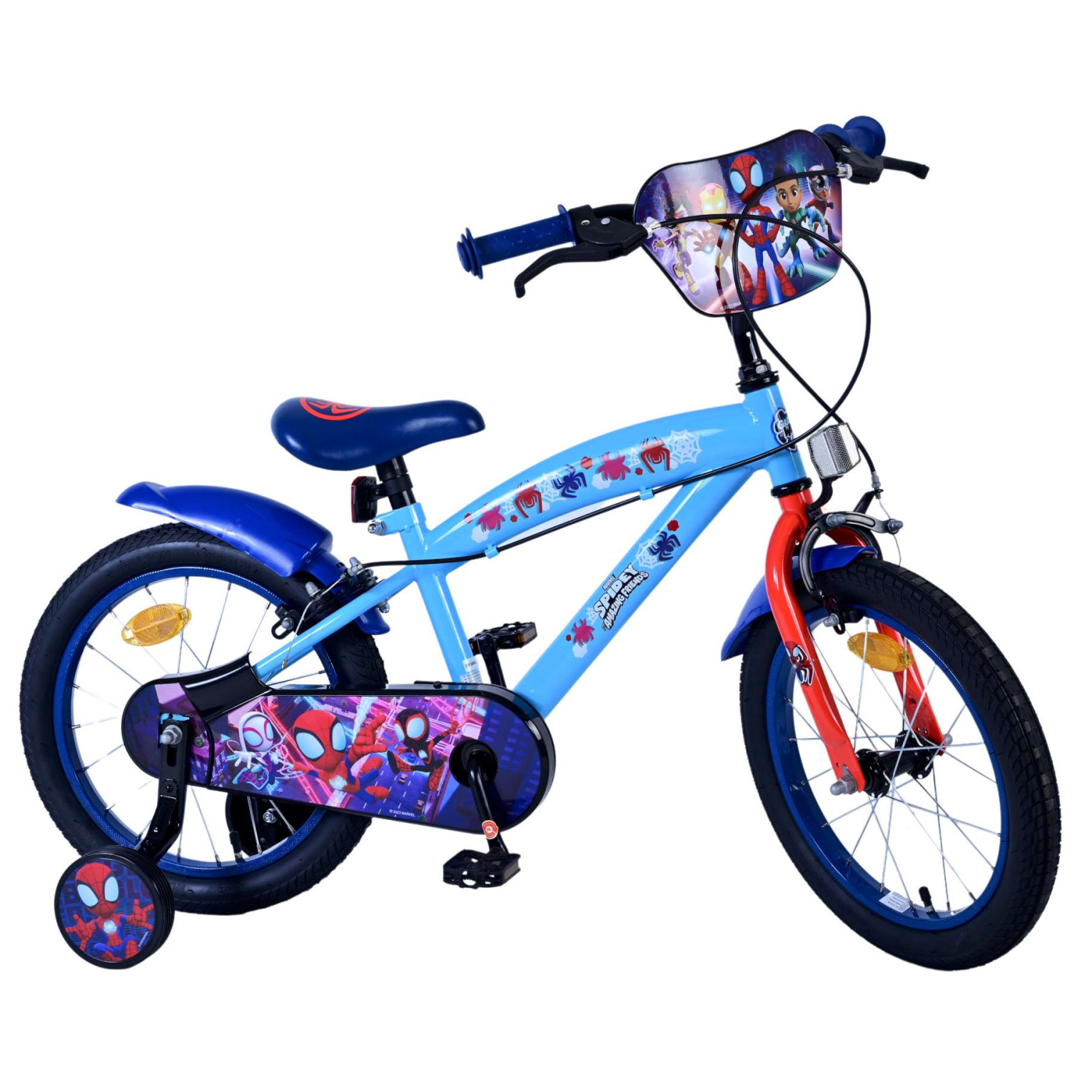 Spidey Fiets - 16 inch - Blauw - Twee handremmen