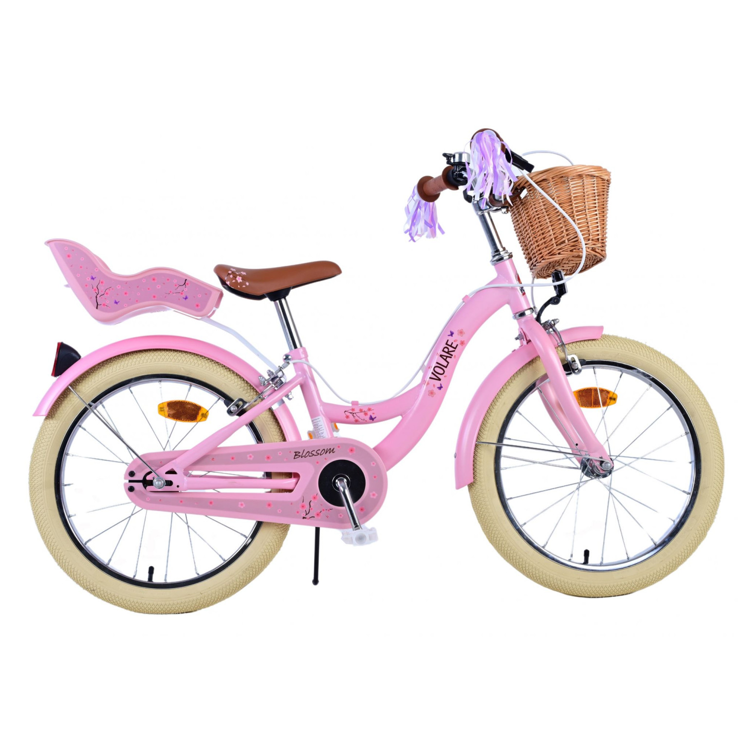 Volare Blossom Fiets - 18 inch - Roze - Twee handremmen