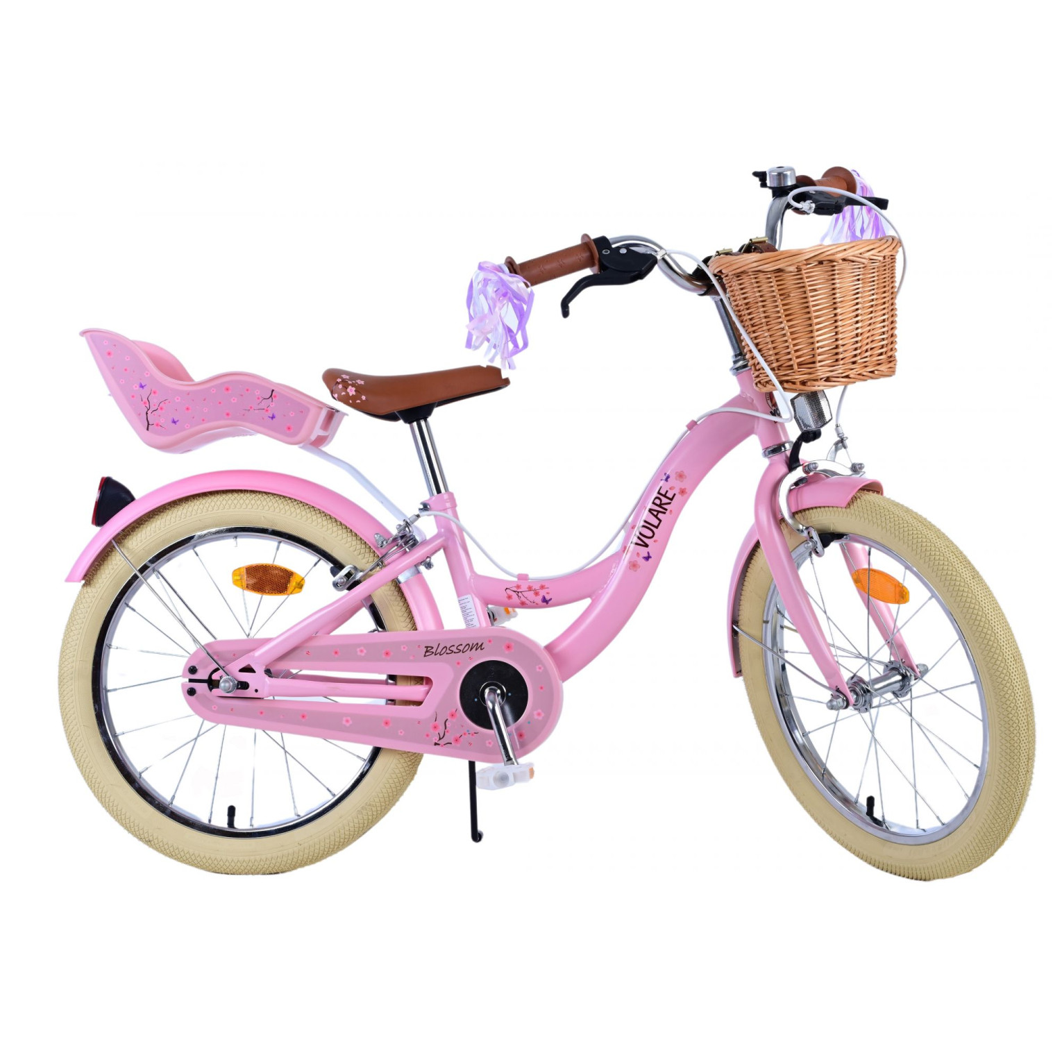 Volare Blossom Fiets - 18 inch - Roze - Twee handremmen