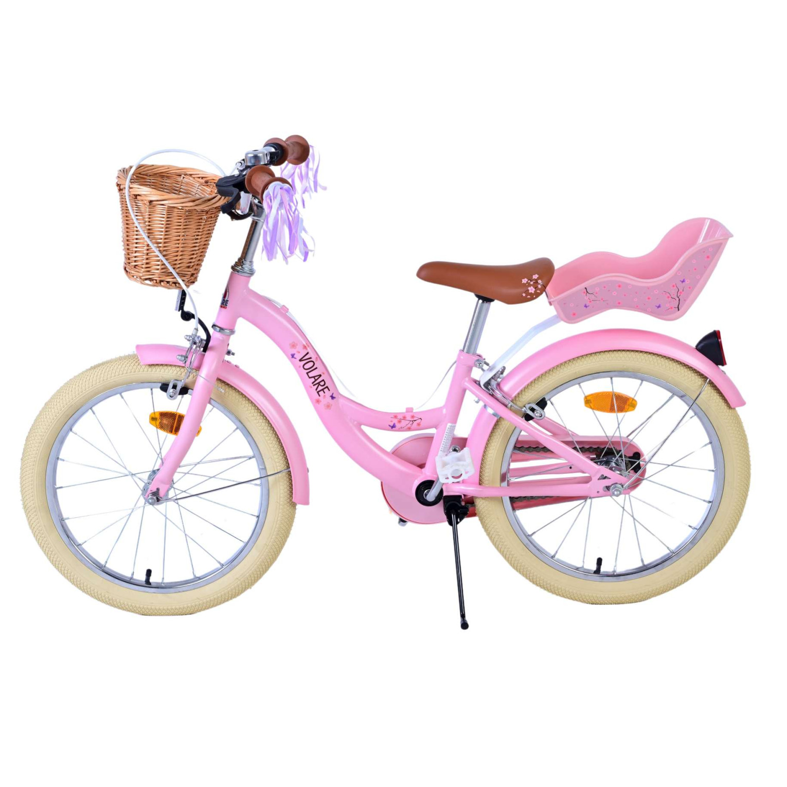 Volare Blossom Fiets - 18 inch - Roze - Twee handremmen