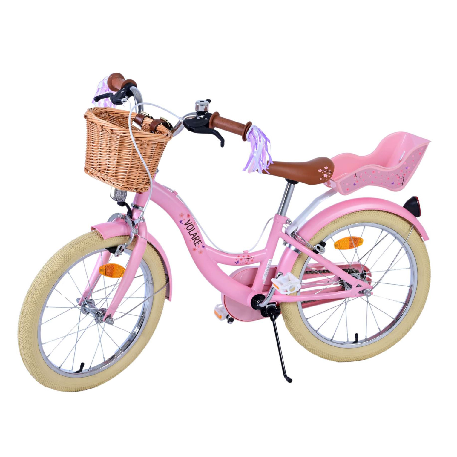 Volare Blossom Fiets - 18 inch - Roze - Twee handremmen