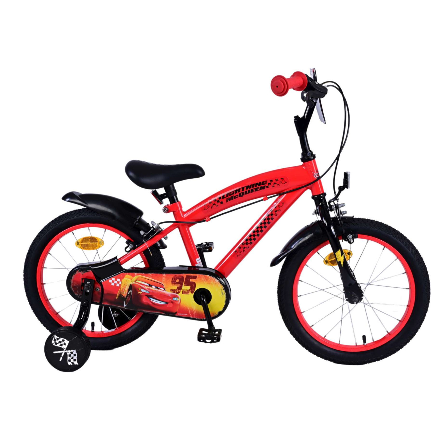 Disney Cars Fiets - 16 inch - Rood - Twee handremmen