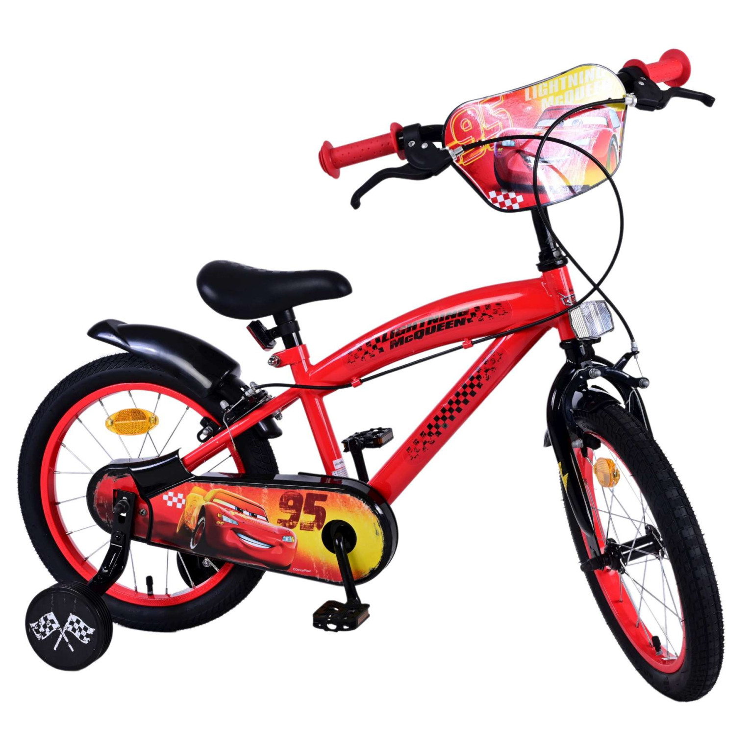 Disney Cars Fiets - 16 inch - Rood - Twee handremmen