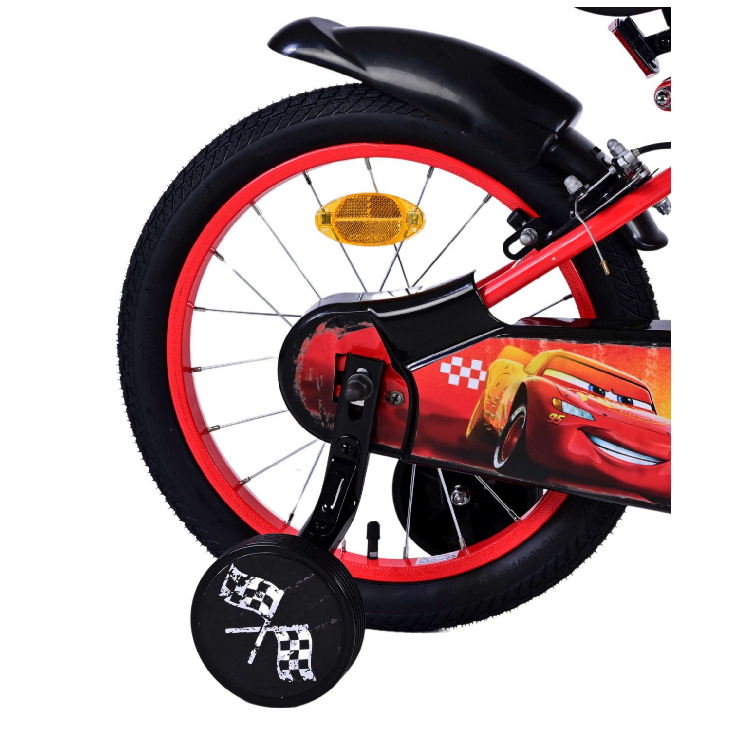 Disney Cars Fiets - 16 inch - Rood - Twee handremmen