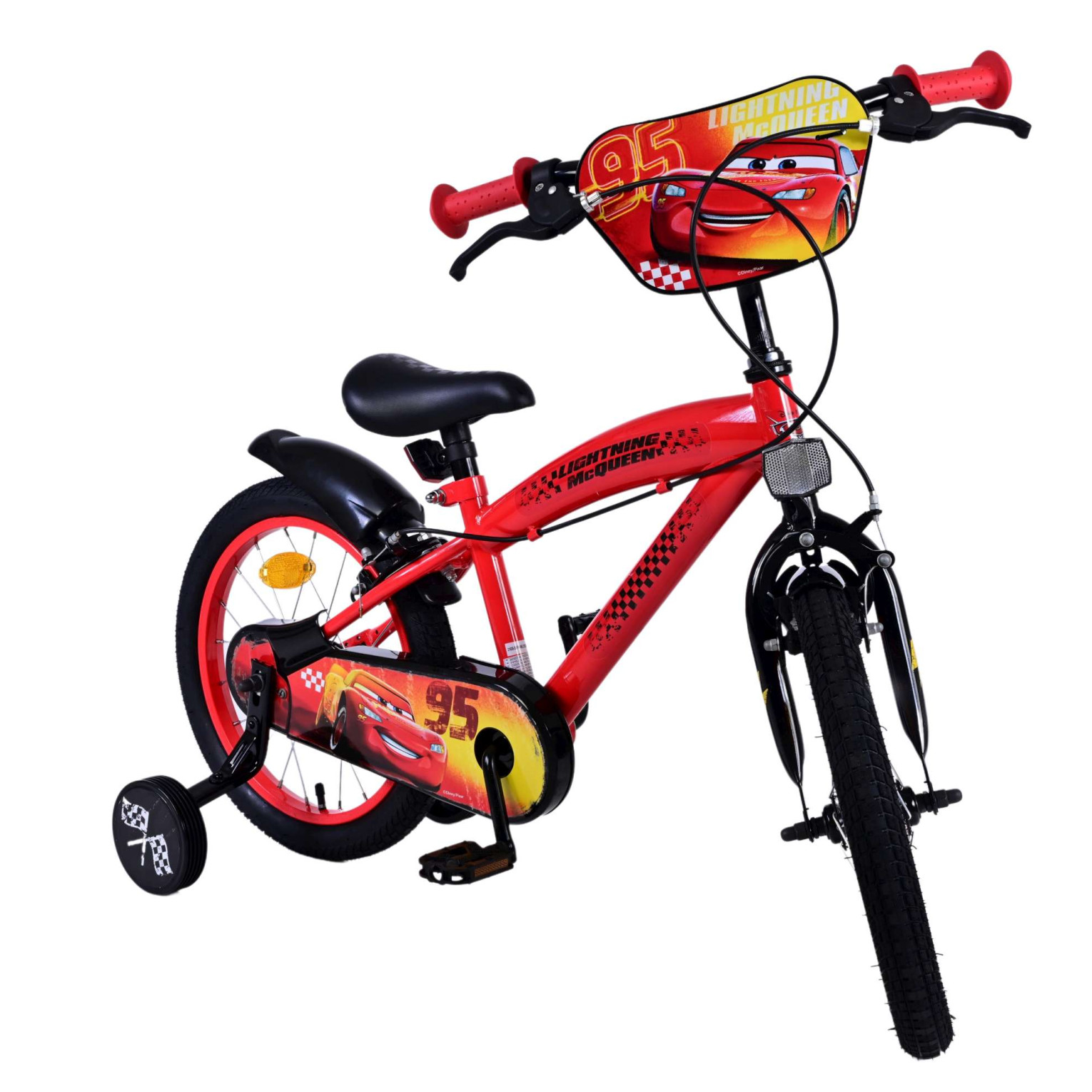 Disney Cars Fiets - 16 inch - Rood - Twee handremmen