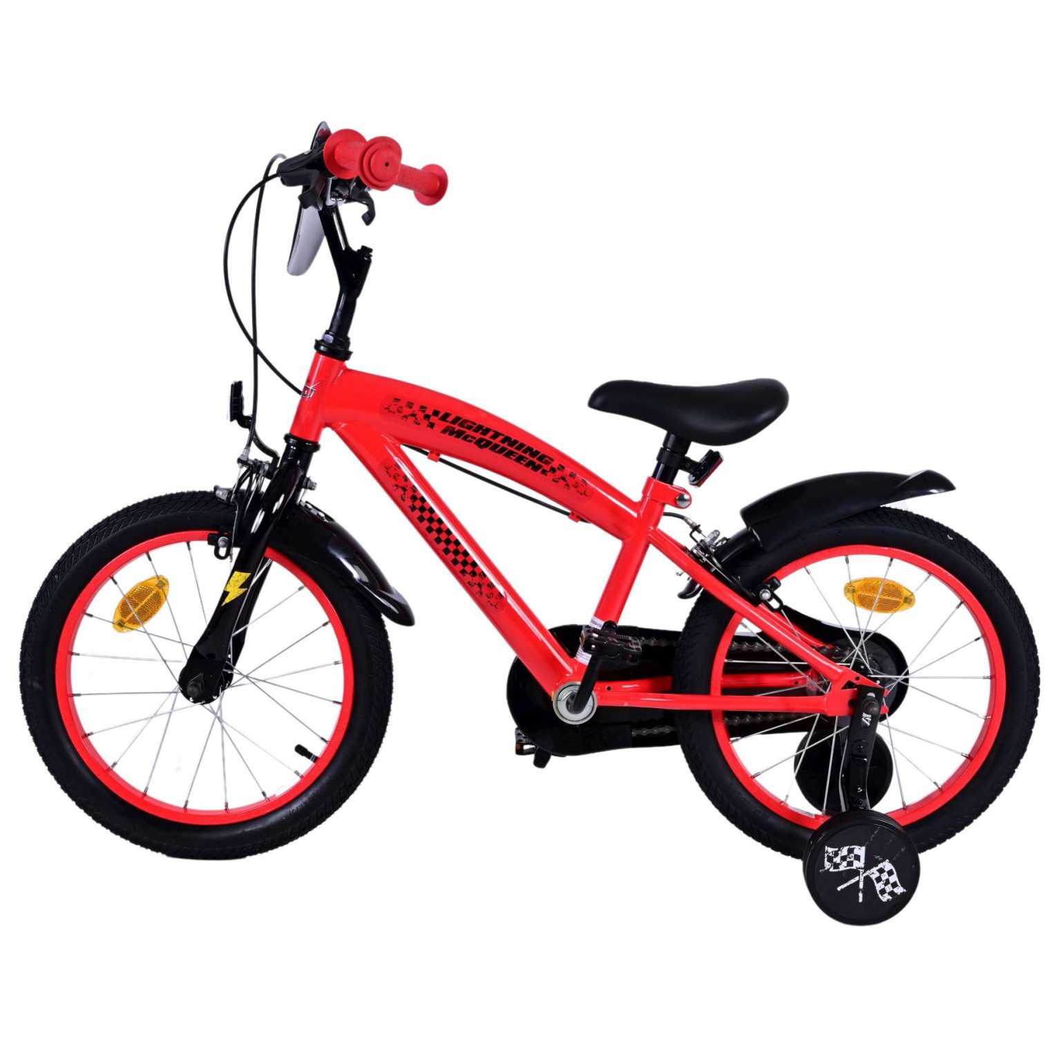 Disney Cars Fiets - 16 inch - Rood - Twee handremmen