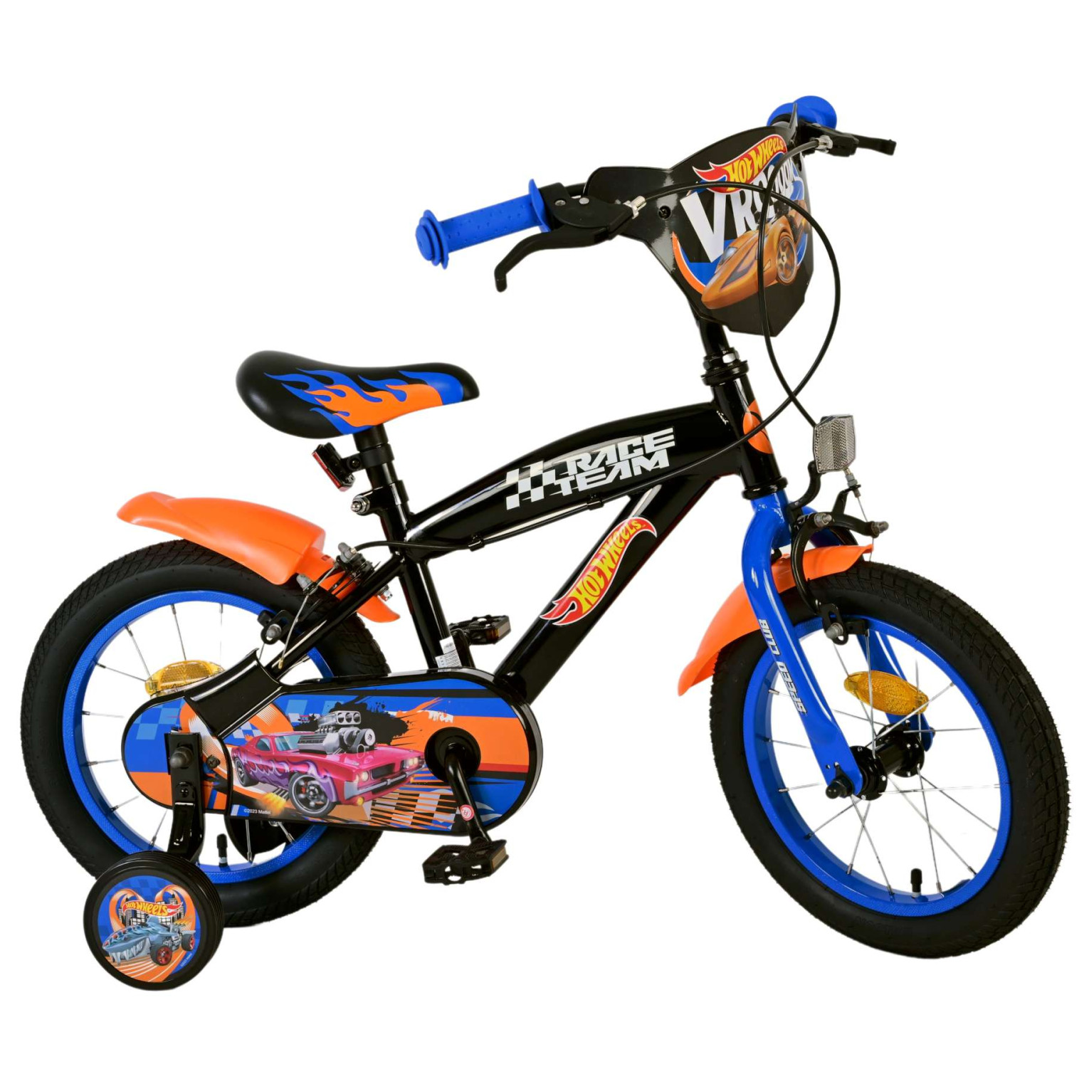 Hot Wheels Fiets - 14 inch - Zwart - Twee handremmen