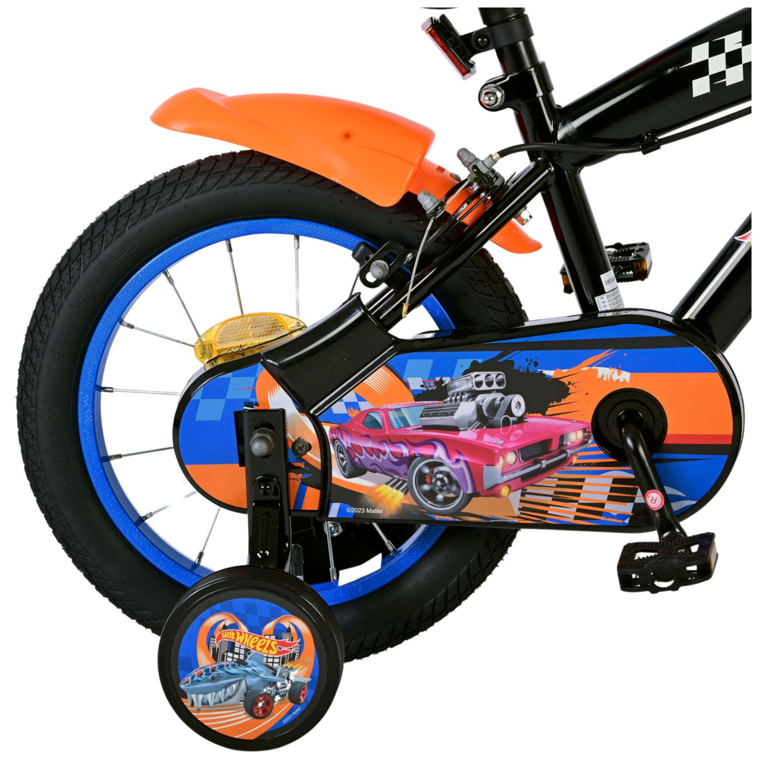 Hot Wheels Fiets - 14 inch - Zwart - Twee handremmen