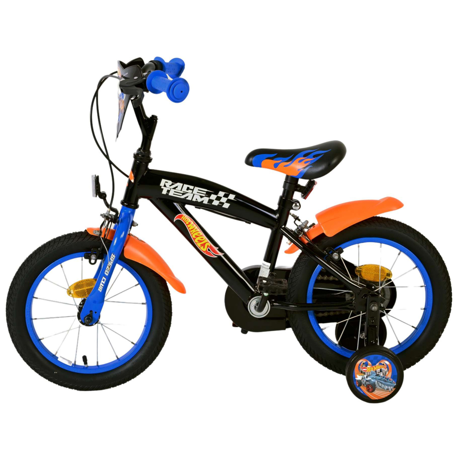 Hot Wheels Fiets - 14 inch - Zwart - Twee handremmen