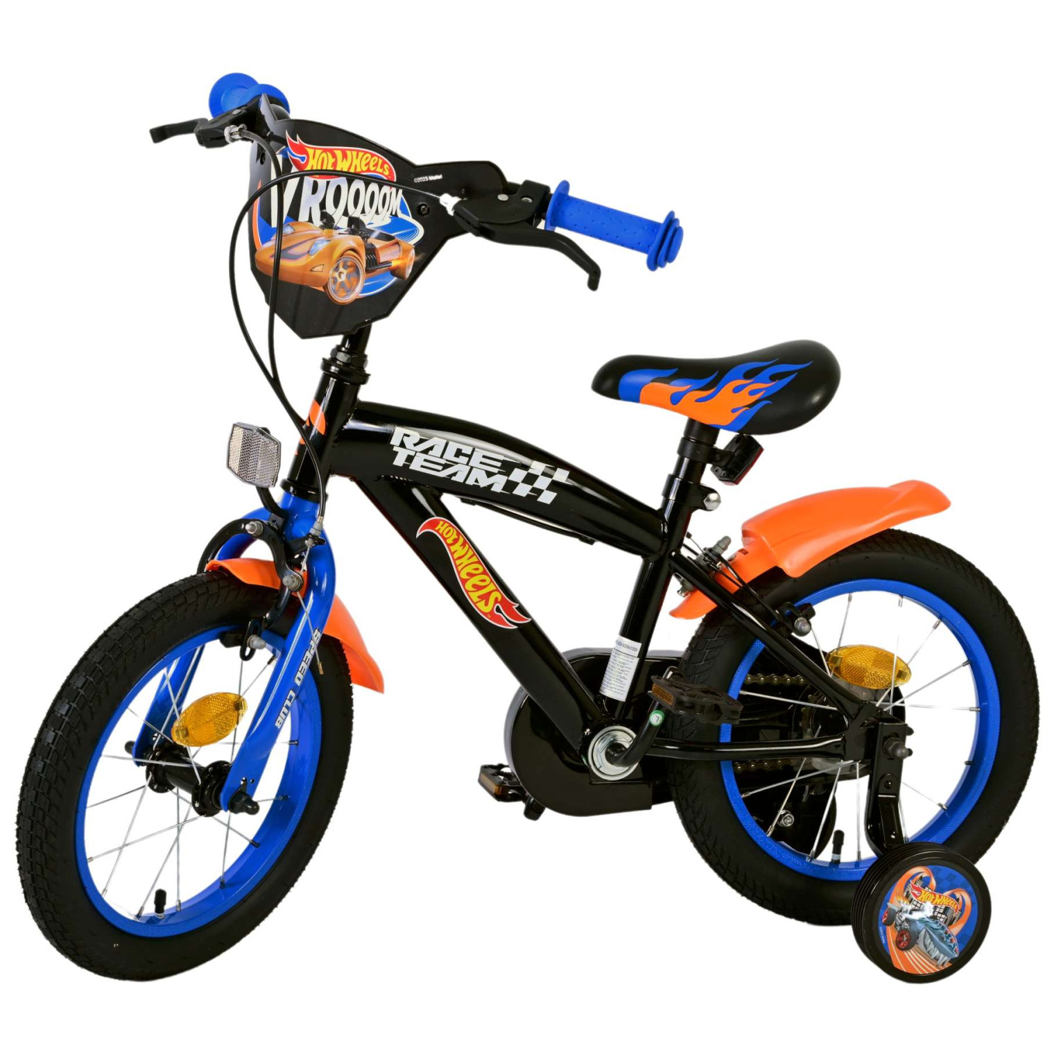 Hot Wheels Fiets - 14 inch - Zwart - Twee handremmen