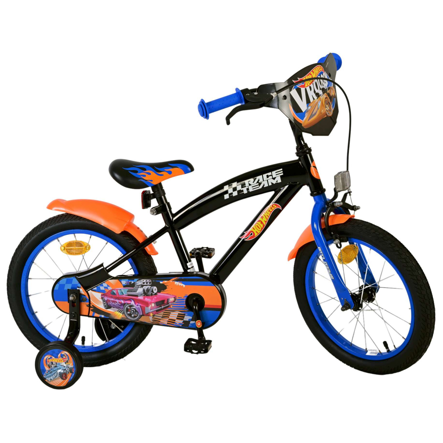 Vélo Hot Wheels - 16 pouces - Noir Orange Bleu