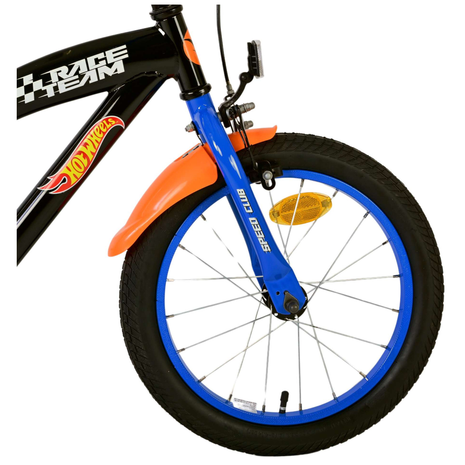 Hot Wheels Fiets - 16 inch - Zwart Oranje Blauw