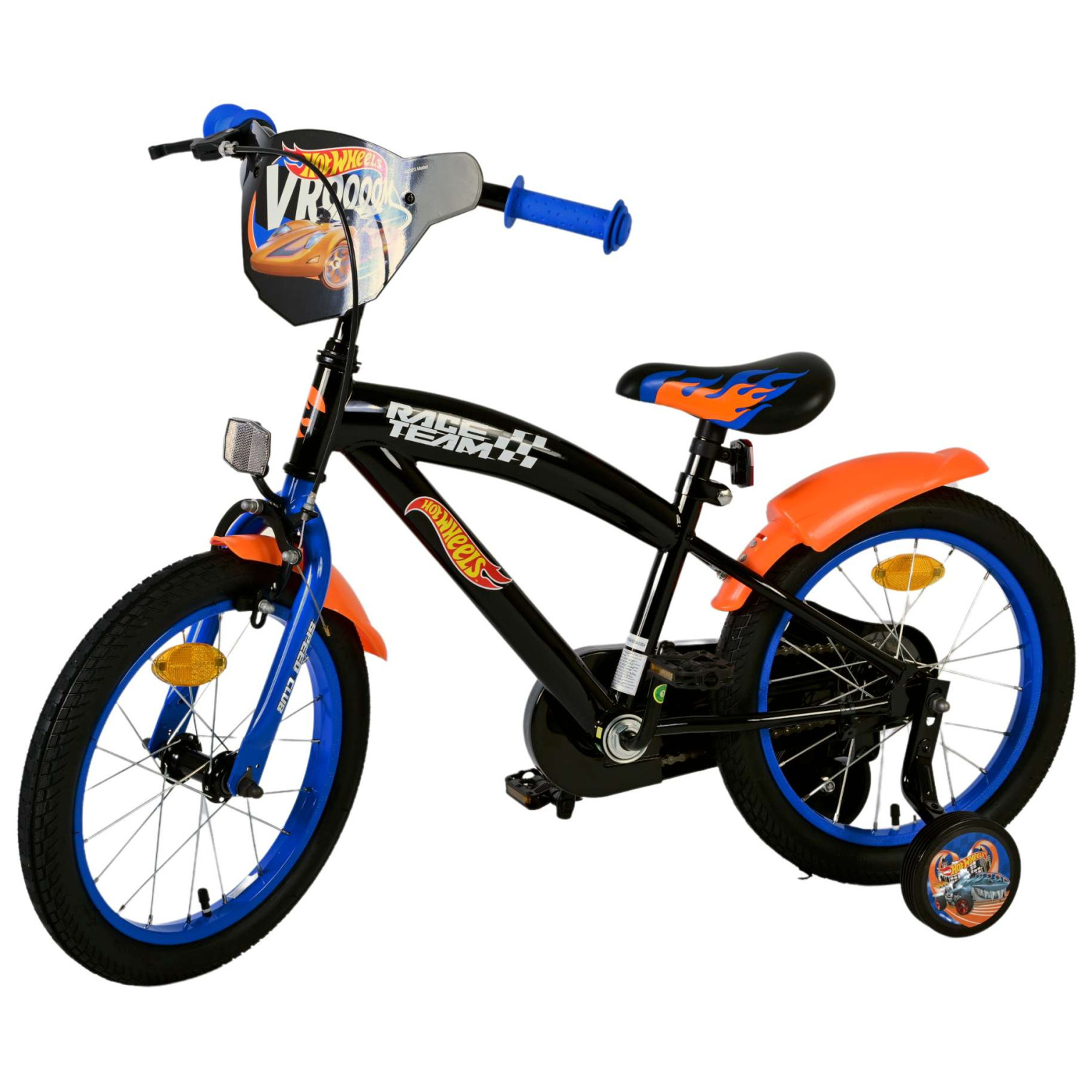 Hot Wheels Fiets - 16 inch - Zwart Oranje Blauw