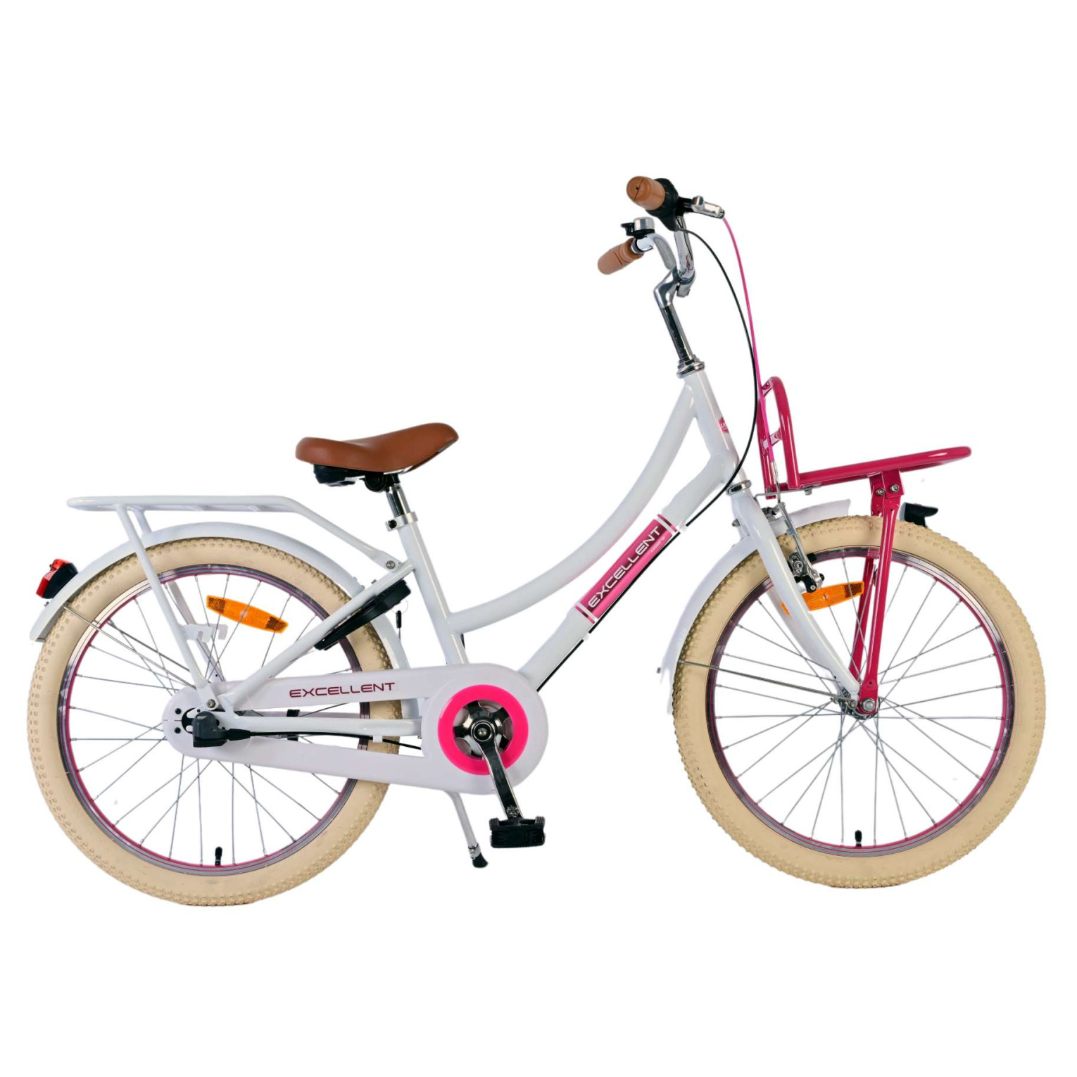 Volare Excellent Fiets - 20 inch - Wit - 3 versnellingen