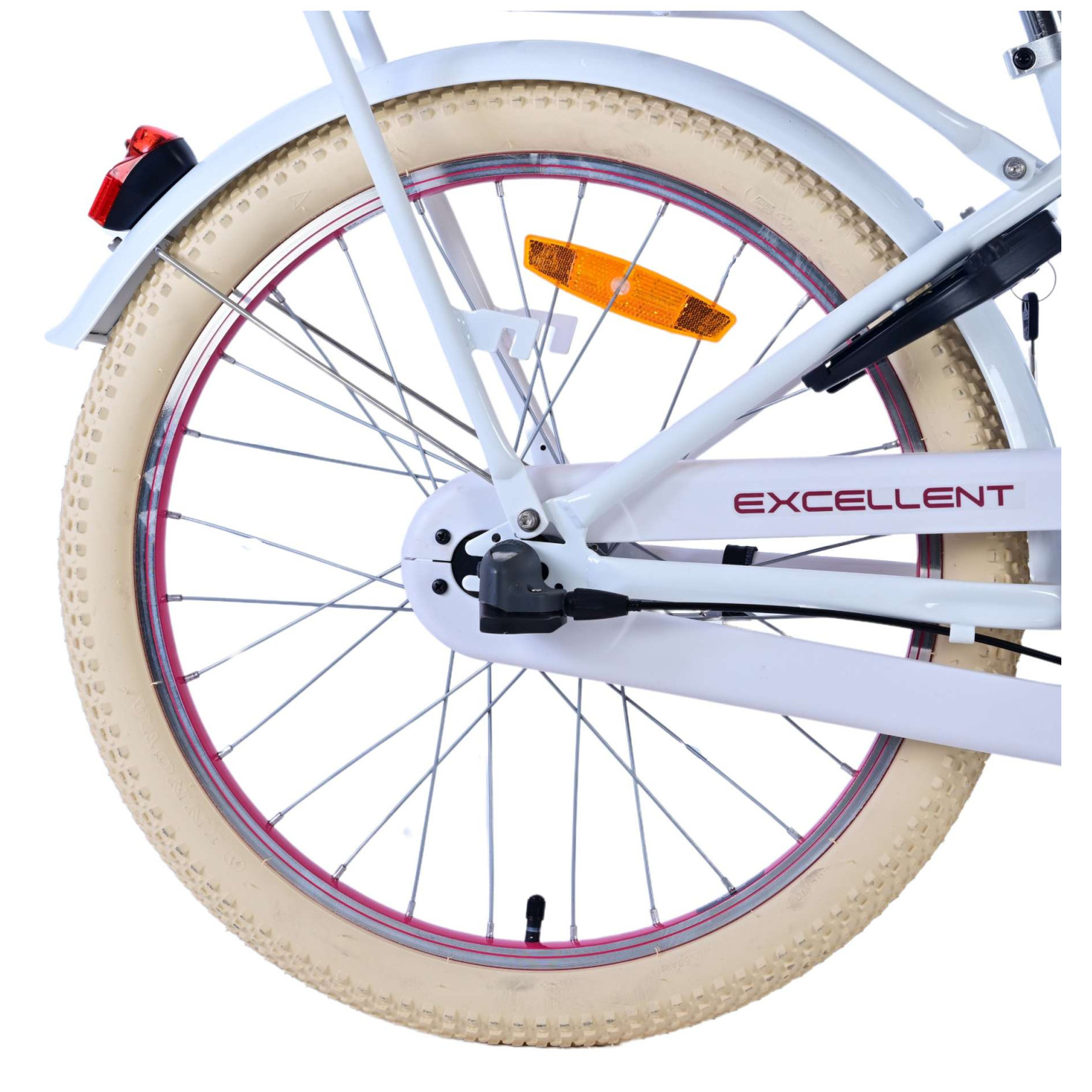 Volare Excellent Fiets - 20 inch - Wit - 3 versnellingen