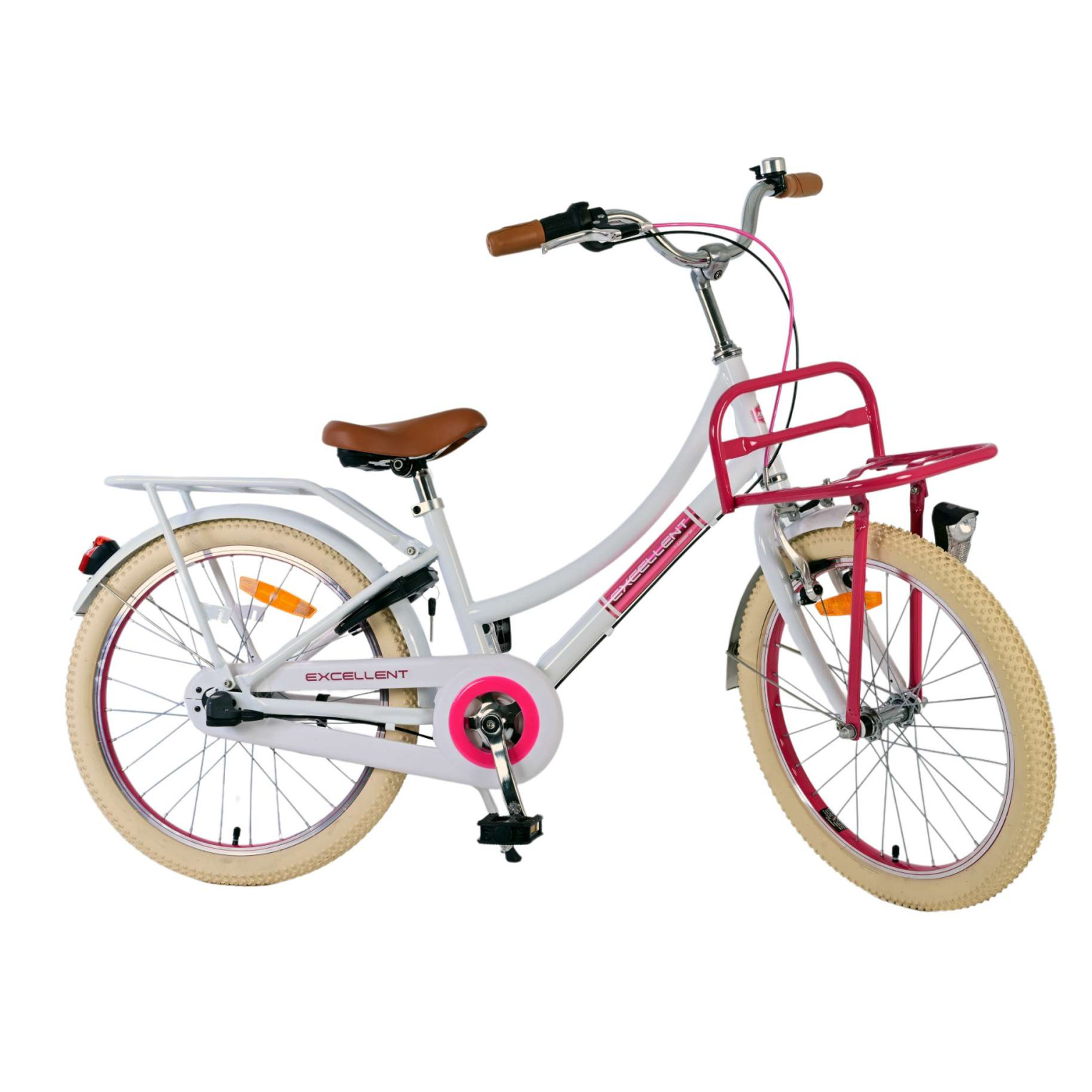 Volare Excellent Fiets - 20 inch - Wit - 3 versnellingen