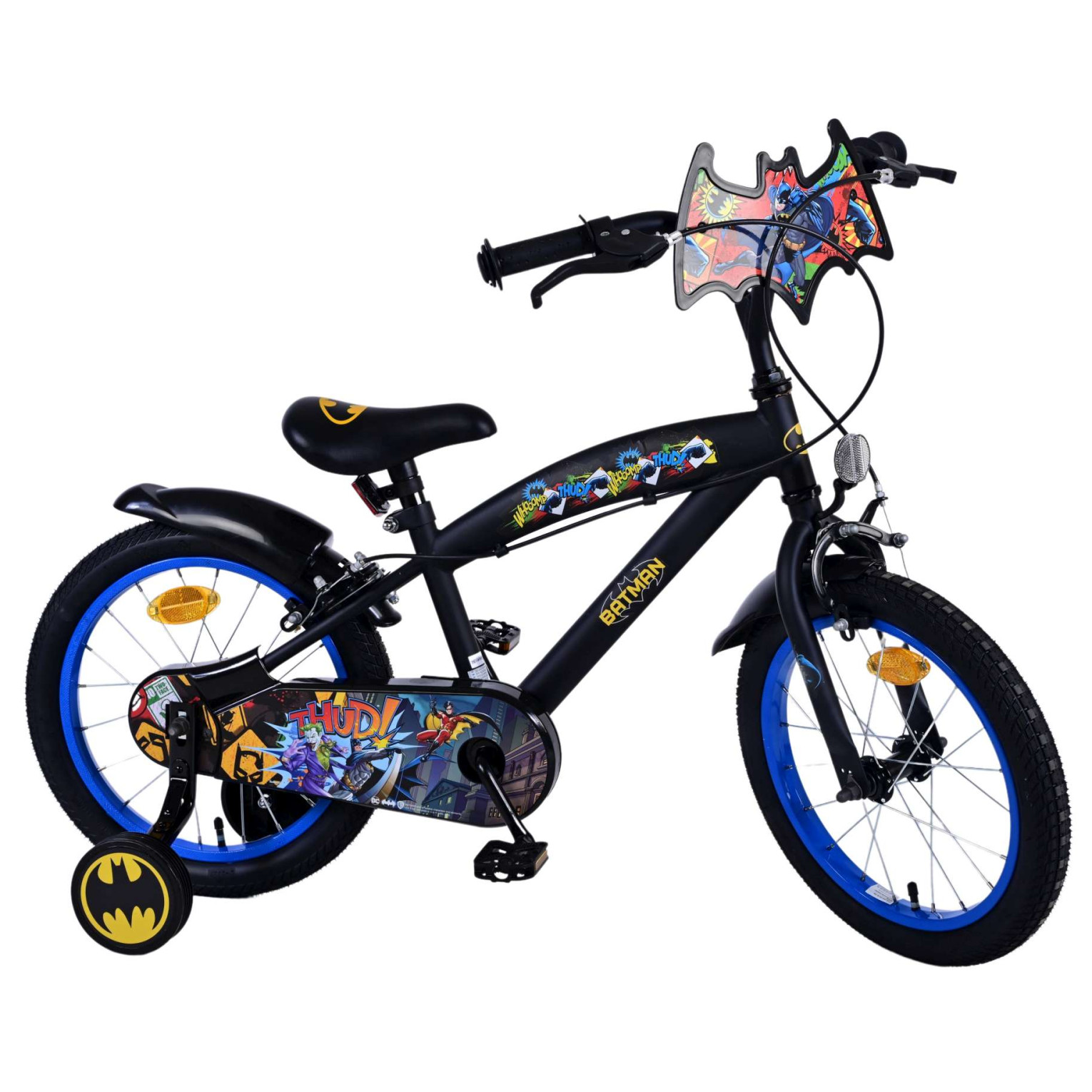 Batman Fiets - 16 inch - Zwart - Twee handremmen