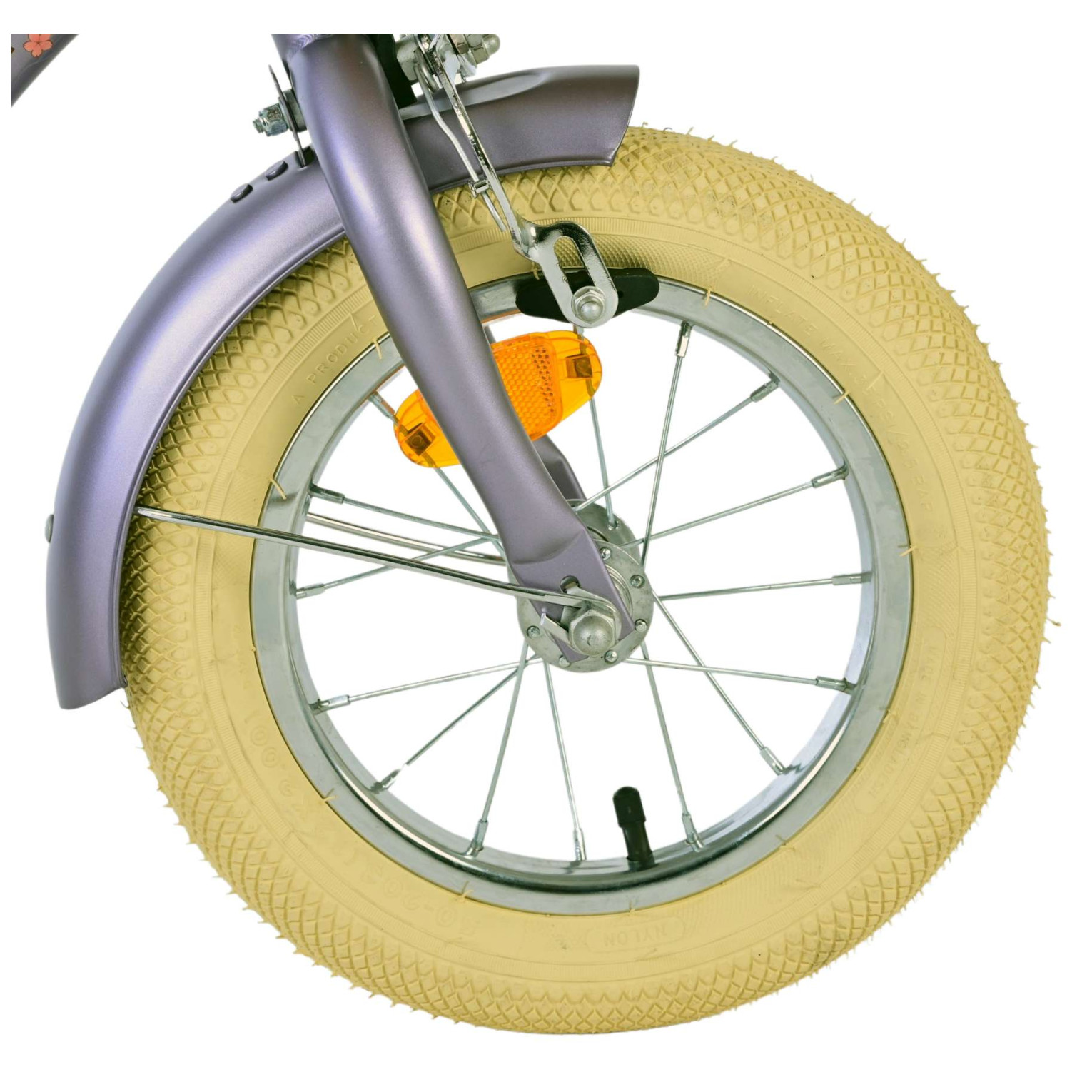 Volare Blossom Fiets - 12 inch - Paars - Twee handremmen