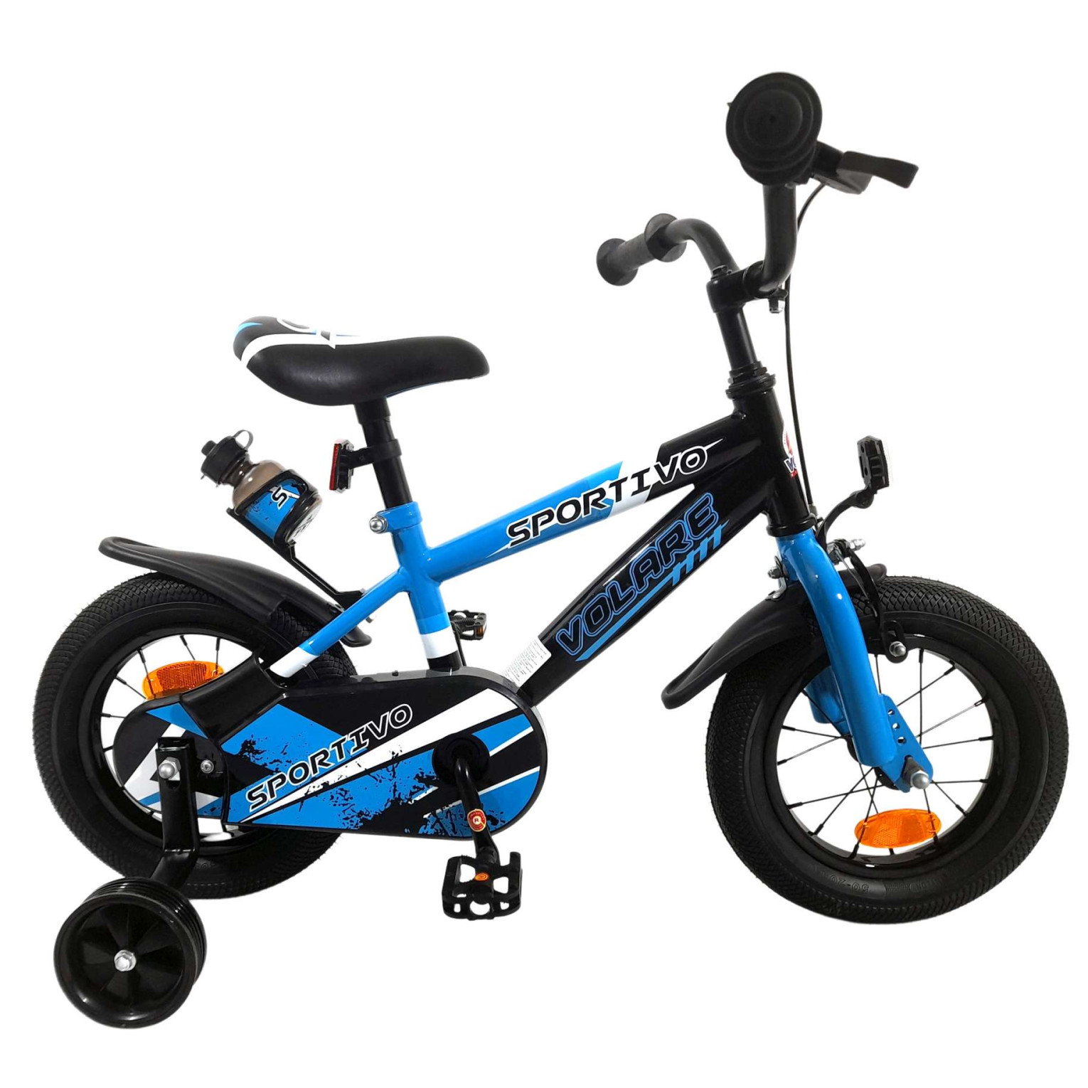 Volare Sportivo Fiets - 12 inch - Blauw Zwart