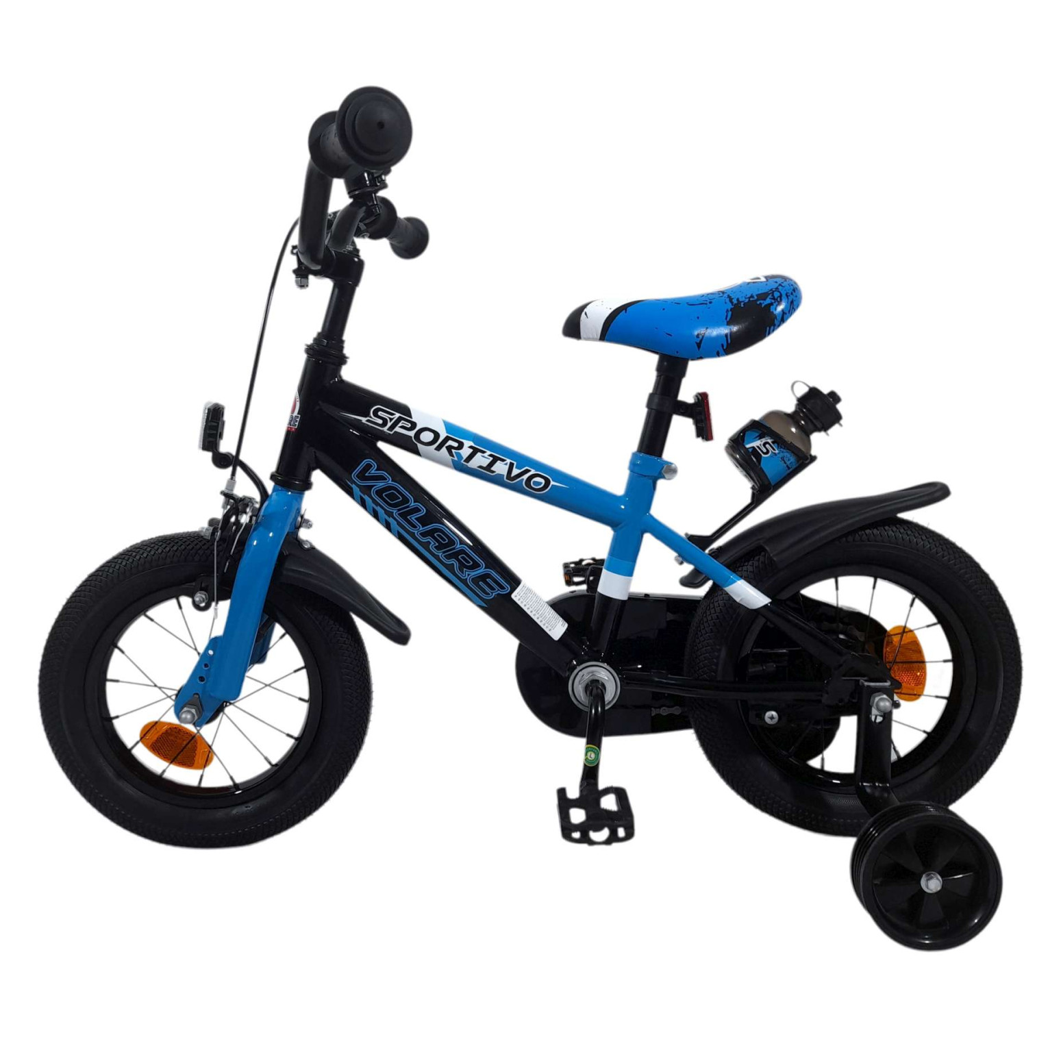 Volare Sportivo Fiets - 12 inch - Blauw Zwart