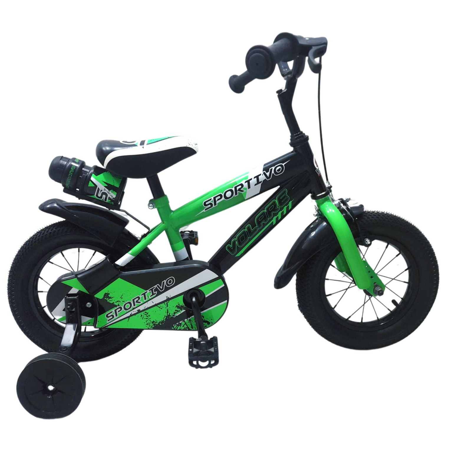 Volare Sportivo Fiets - 12 inch - Groen Zwart