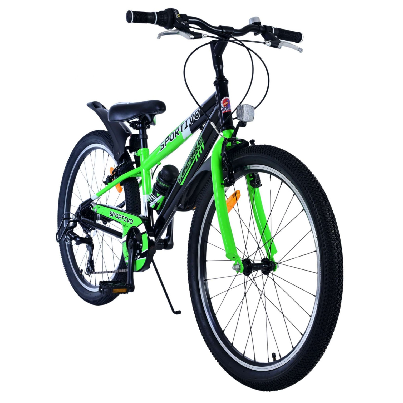 Volare Sportivo Fiets - 24 inch - 7 Speed - Zwart Groen