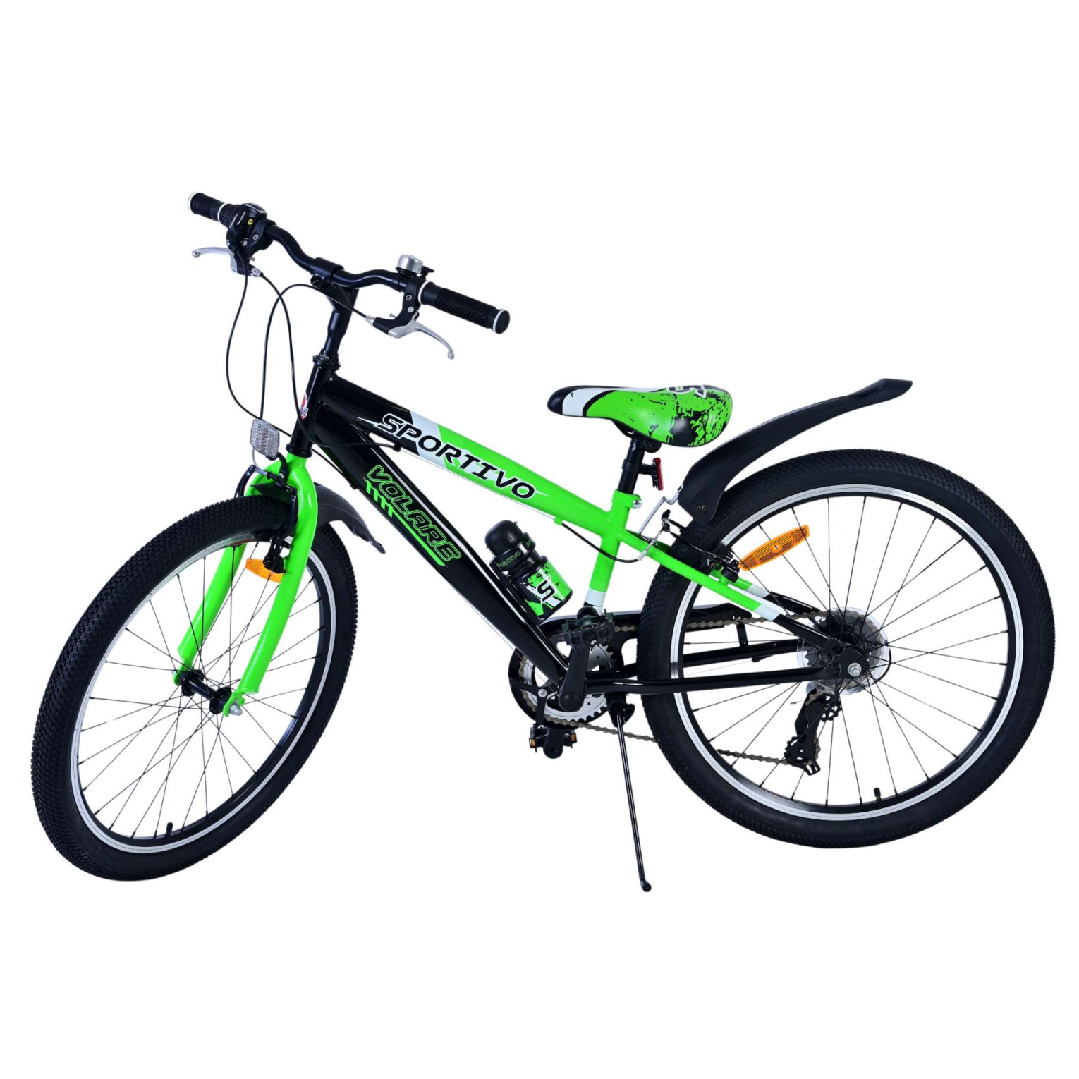 Vélo Volare Sportivo - 24 pouces - 7 vitesses - Noir Vert