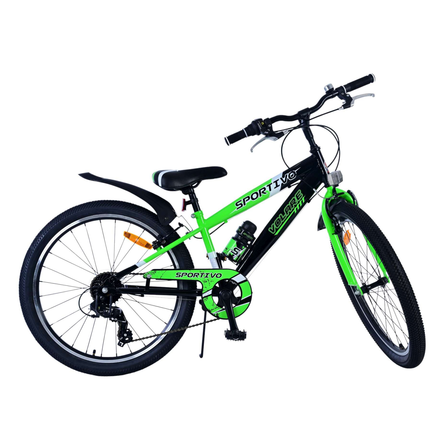 Volare Sportivo Fiets - 24 inch - 7 Speed - Zwart Groen