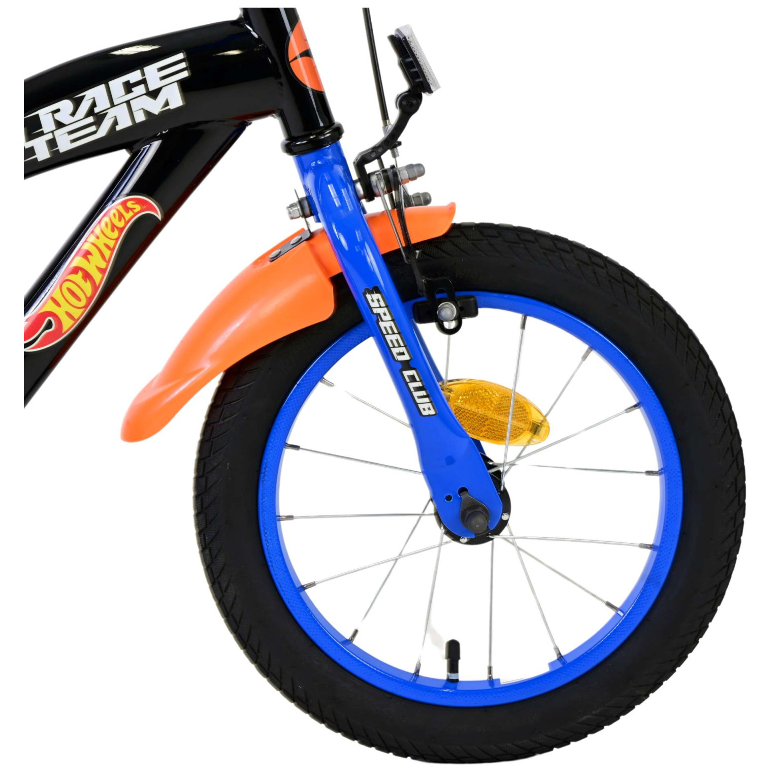 Hot Wheels Fiets - 14 inch - Zwart Oranje Blauw