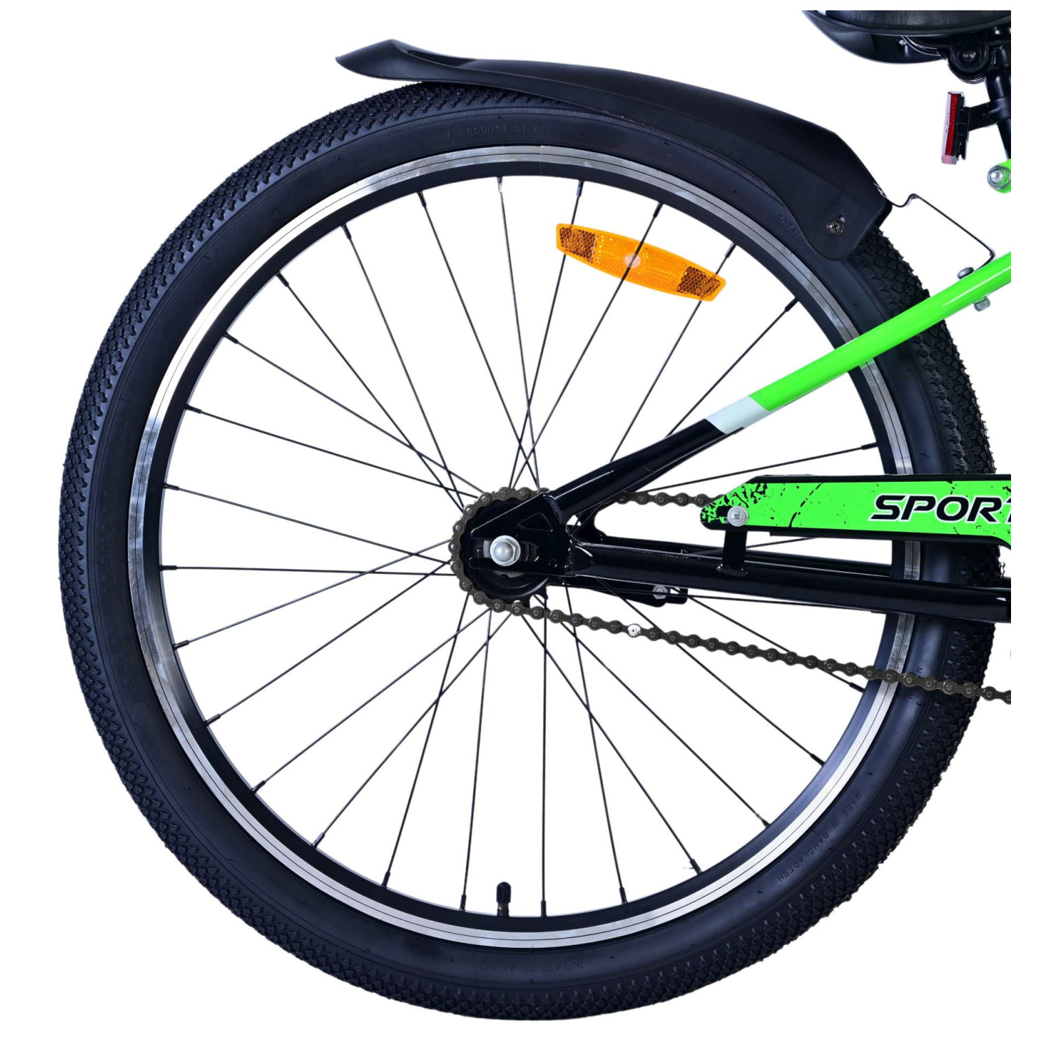 Volare Sportivo Fiets - 24 inch - Zwart Groen