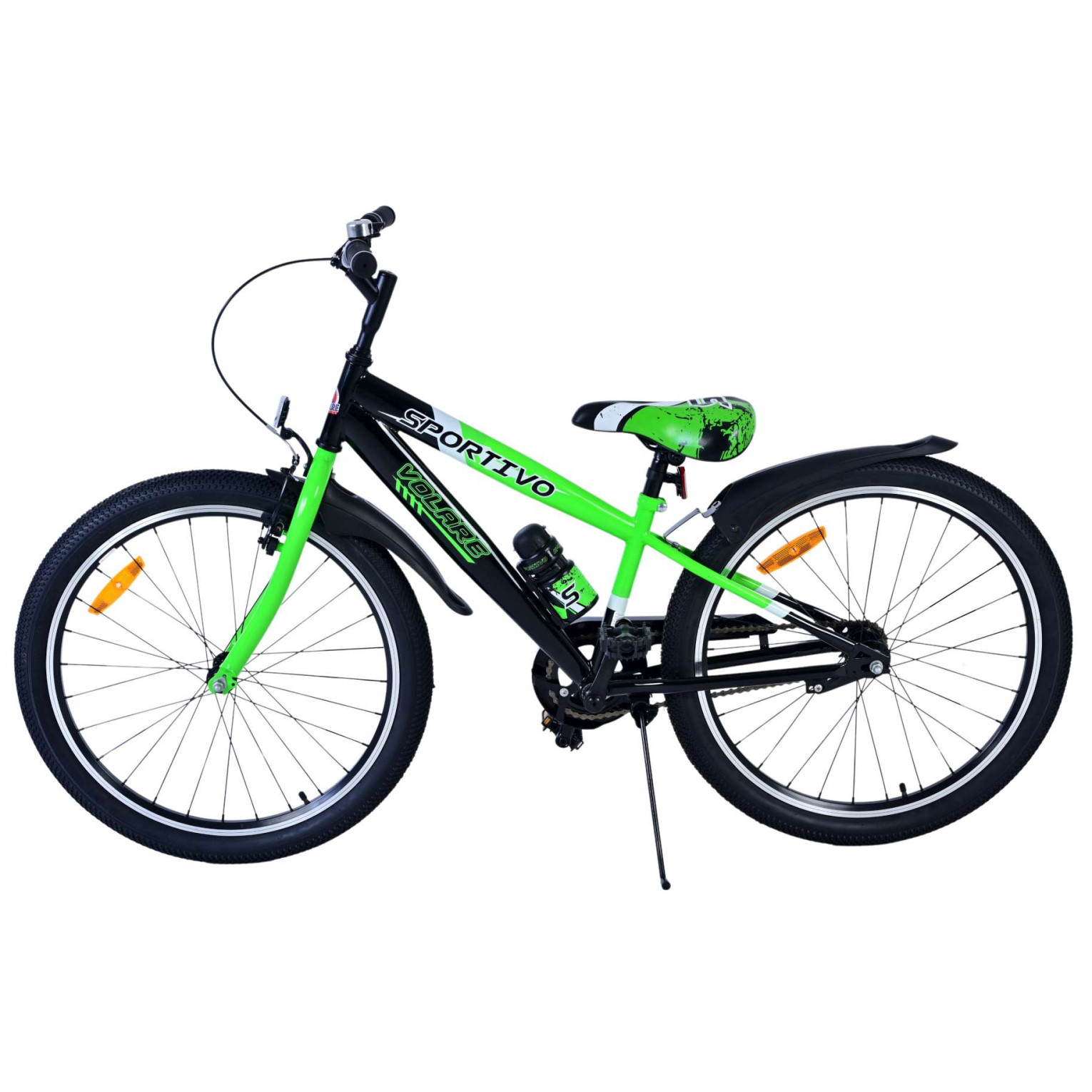 Vélo Volare Sportivo - 24 pouces - Noir Vert