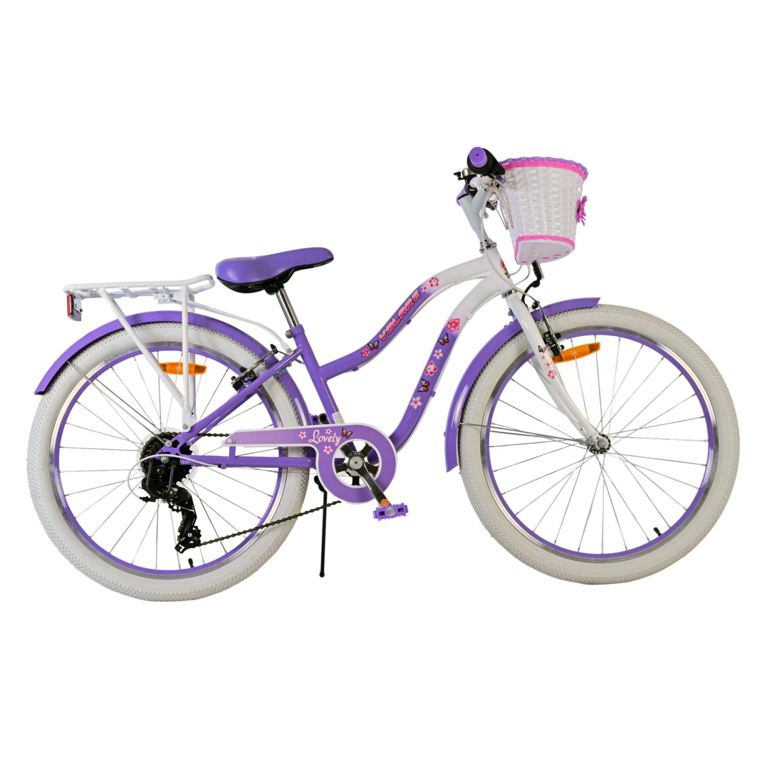 Volare Lovely Fiets - 24 inch - Paars - 7 Versnellingen