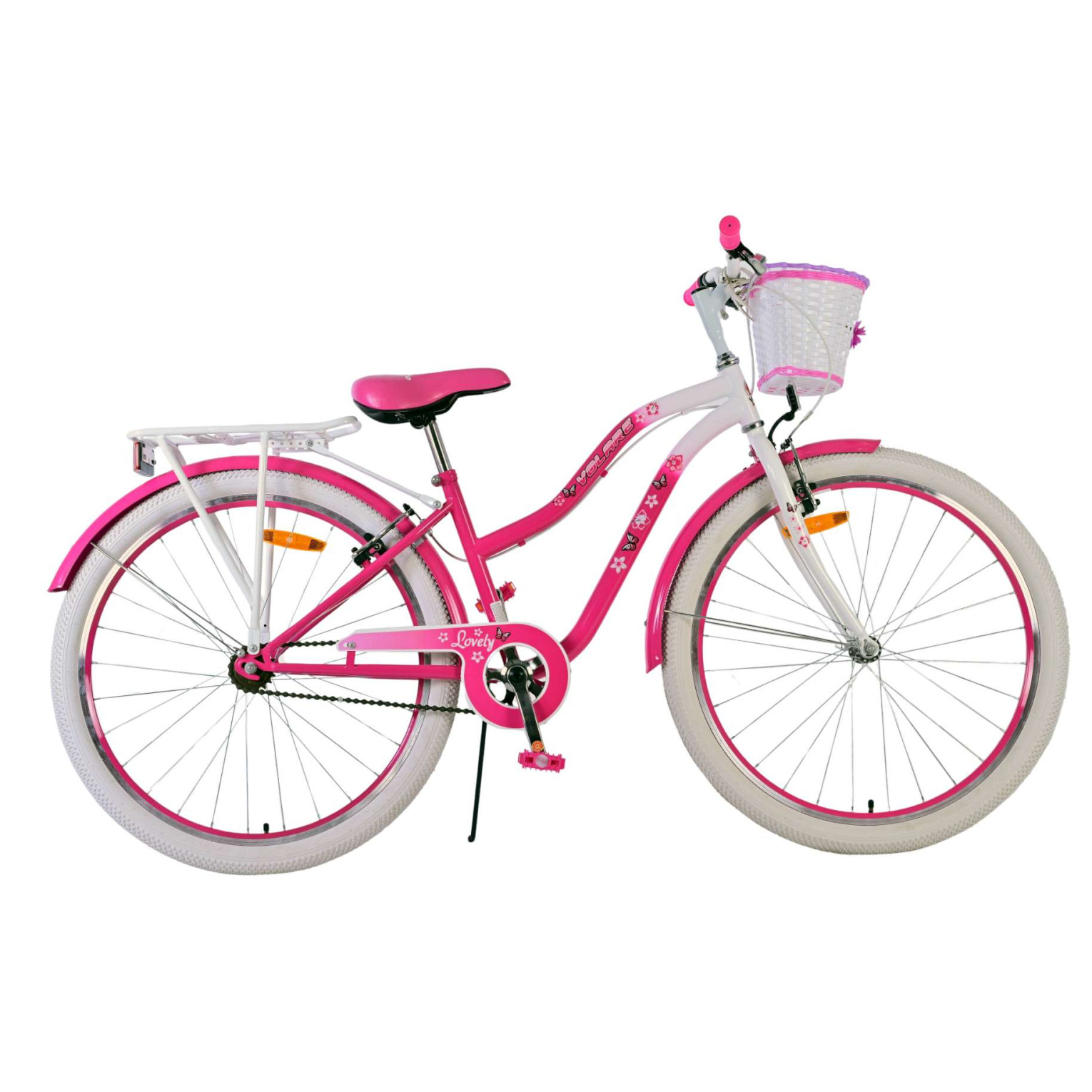 Volare Lovely Fiets - 26 inch - Roze - Twee handremmen