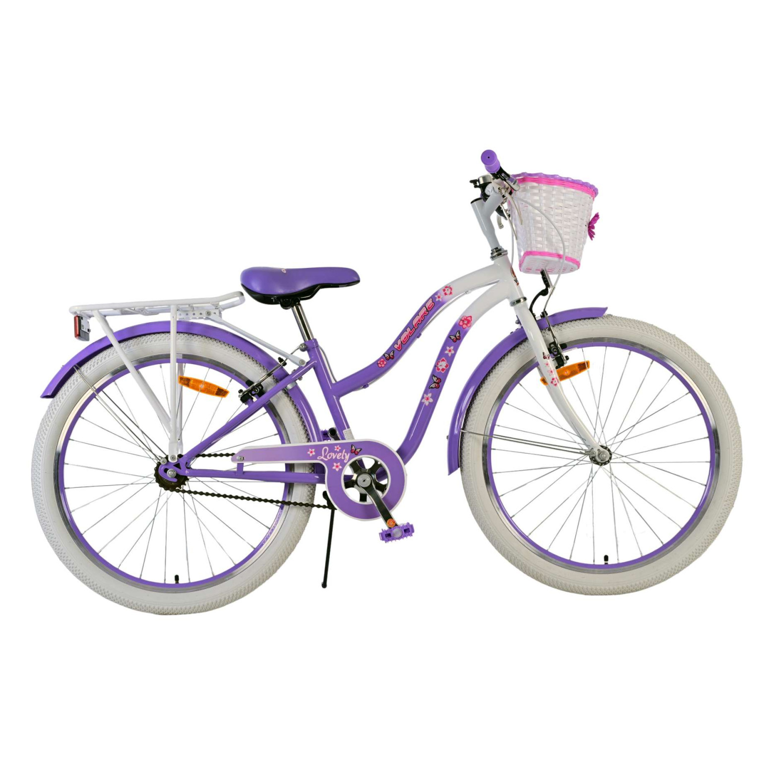 Volare Lovely Fiets - 24 inch - Paars - Twee handremmen