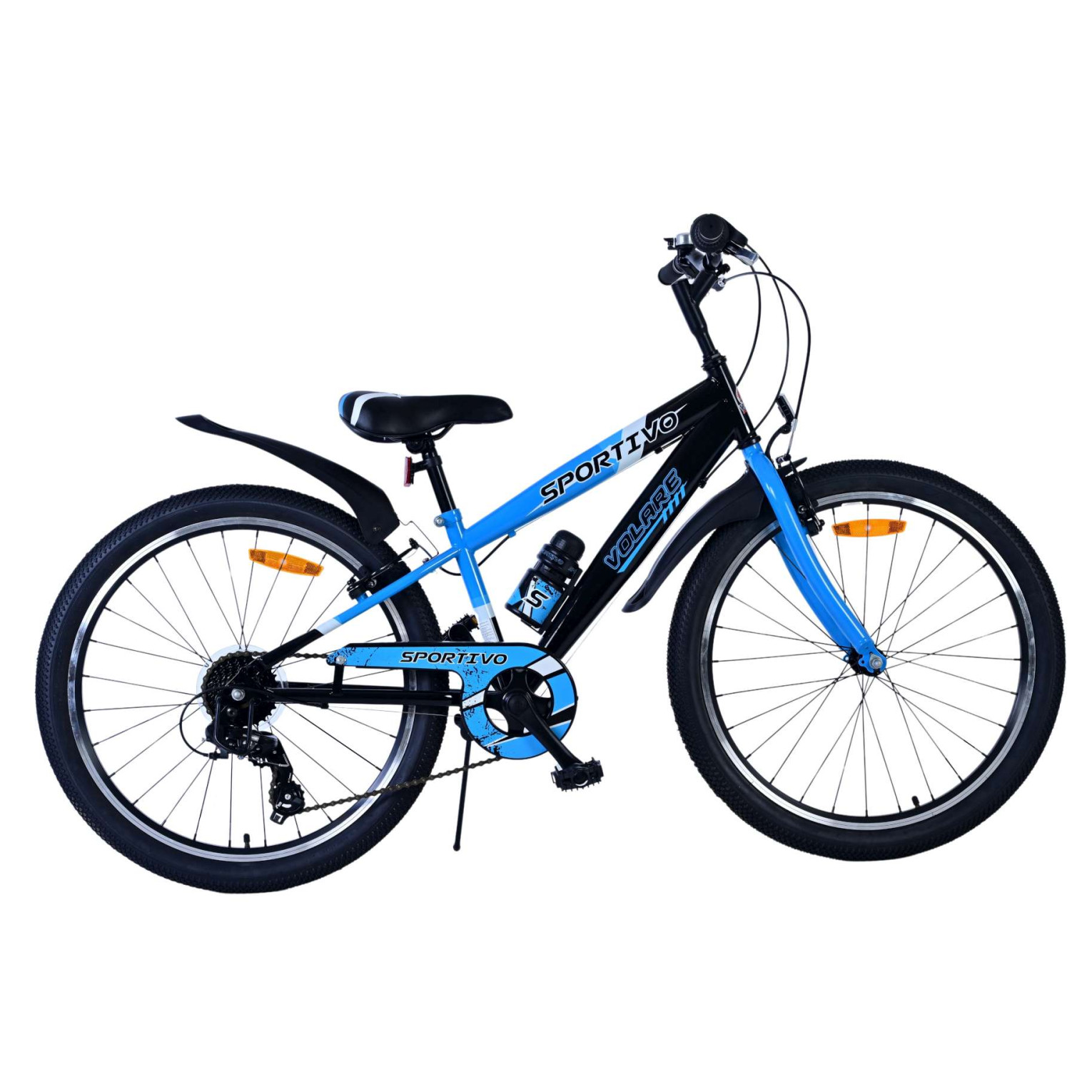 Volare Sportivo Fiets - 24 inch - 7 Speed - Zwart Blauw