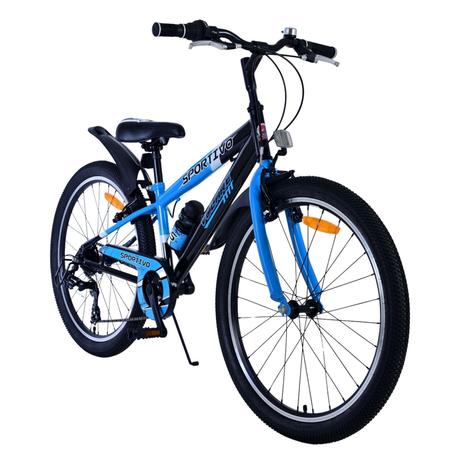 Volare Sportivo Fiets - 24 inch - 7 Speed - Zwart Blauw