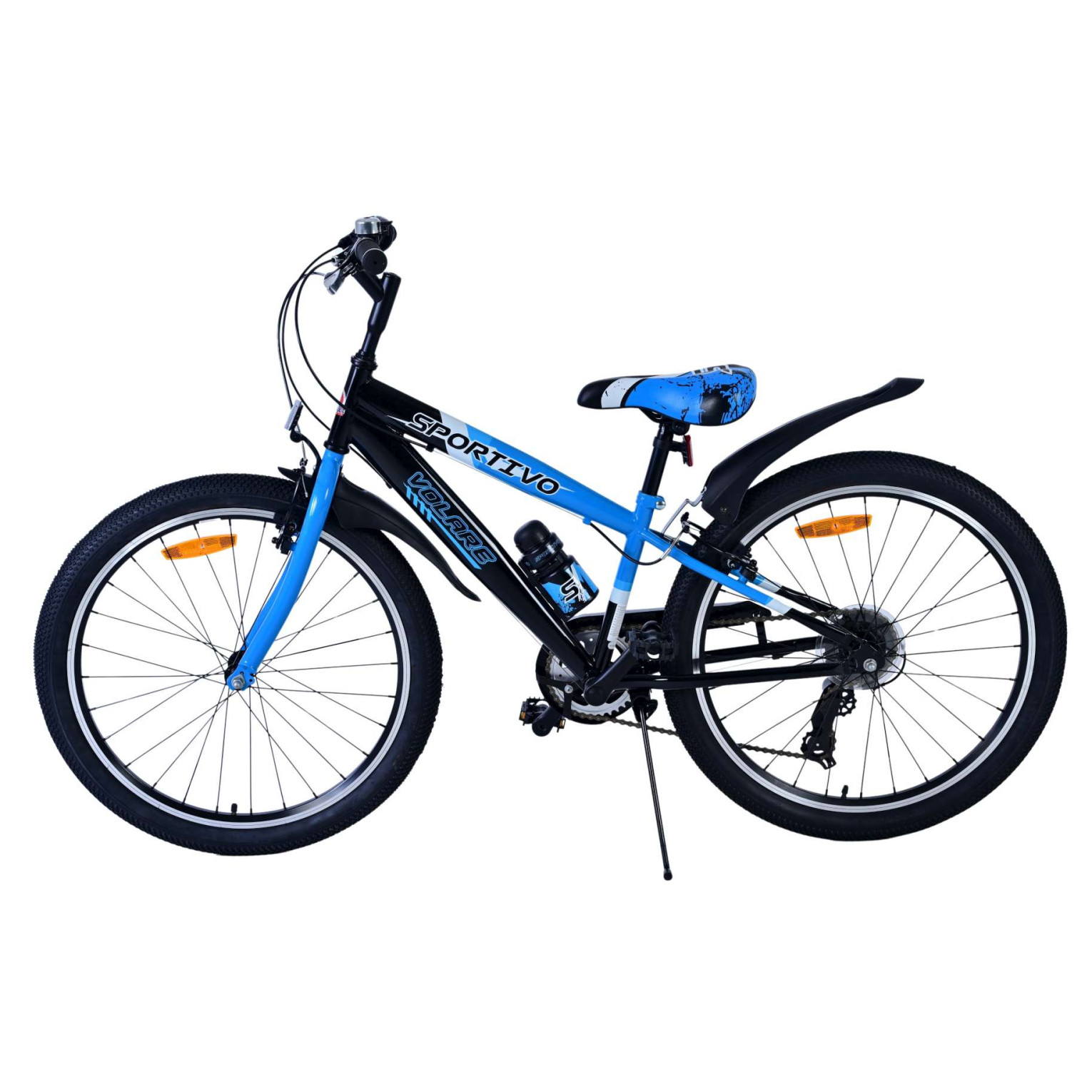 Volare Sportivo Fiets - 24 inch - 7 Speed - Zwart Blauw