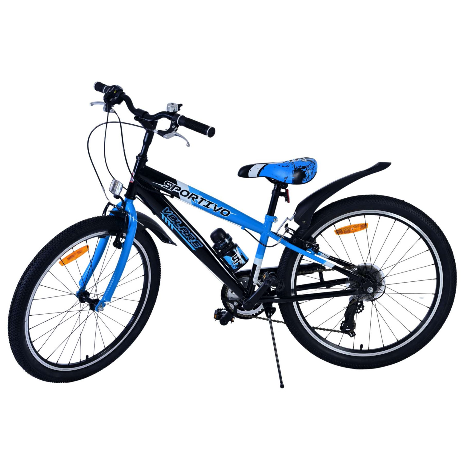 Volare Sportivo Fiets - 24 inch - 7 Speed - Zwart Blauw