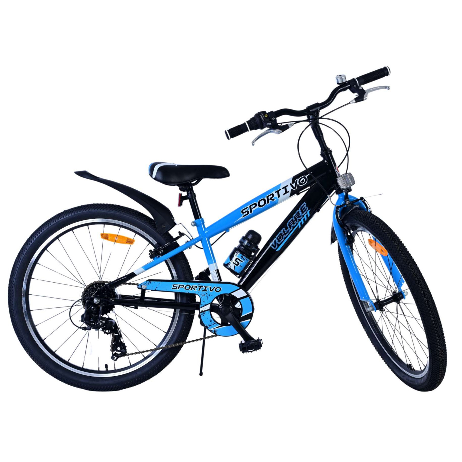 Volare Sportivo Fiets - 24 inch - 7 Speed - Zwart Blauw