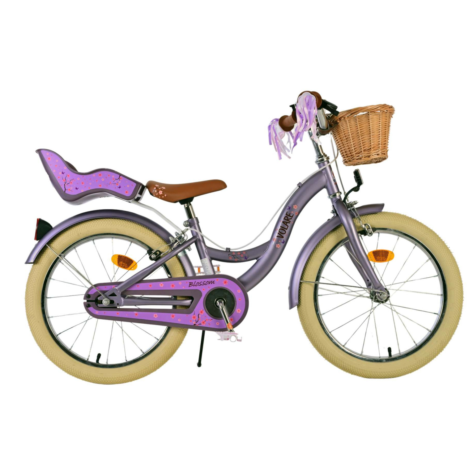 Volare Blossom Fiets - 18 inch - Paars - Twee Handremmen