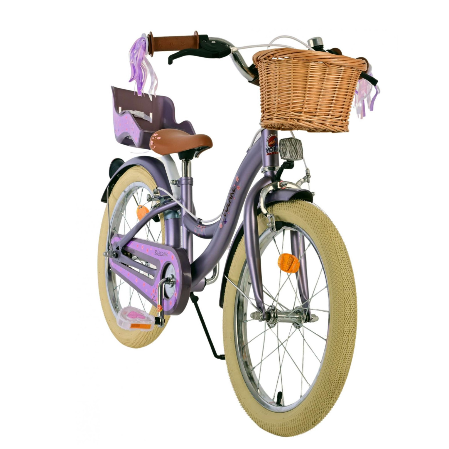 Volare Blossom Fiets - 18 inch - Paars - Twee Handremmen