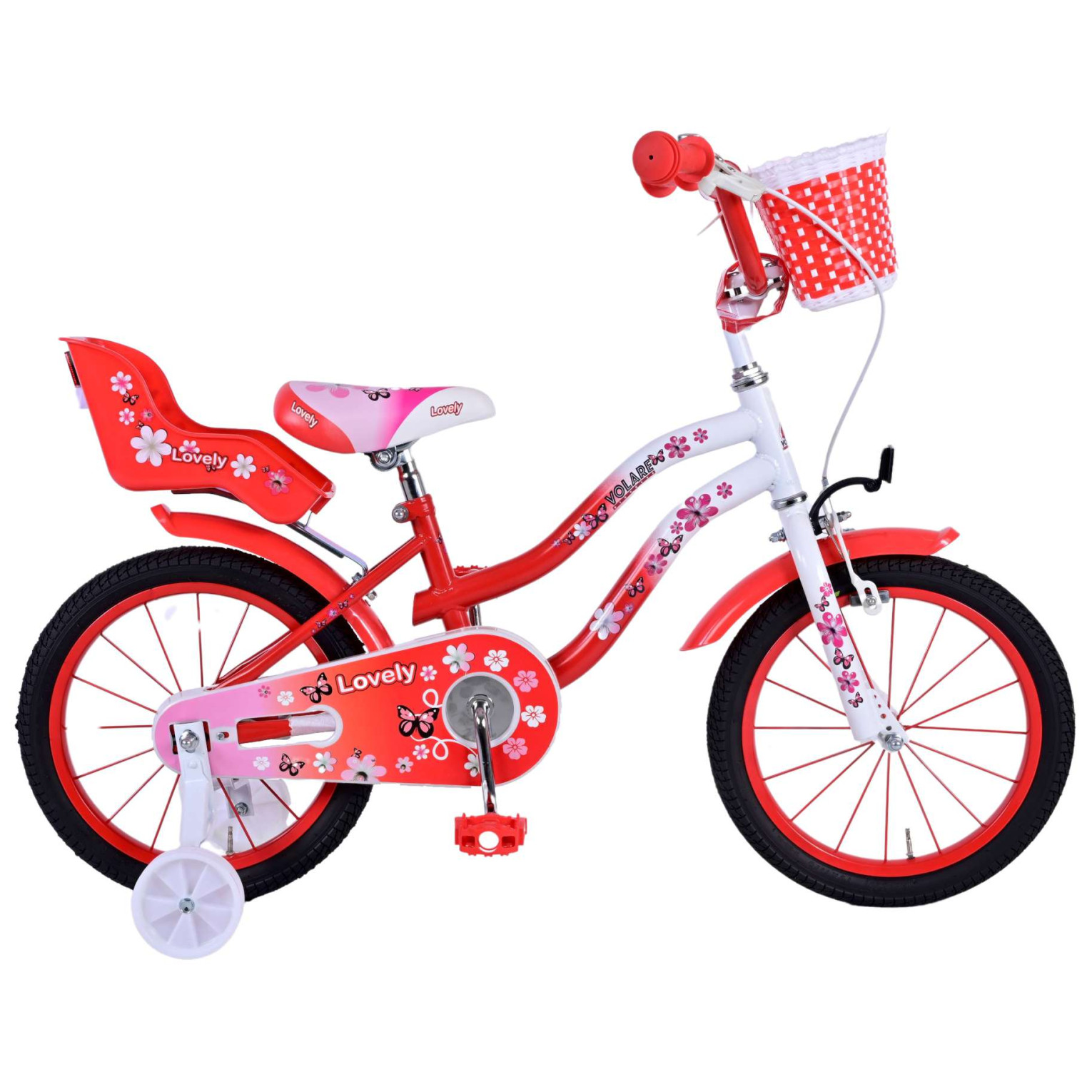 Volare Lovely Fiets - 16 inch - Rood Wit