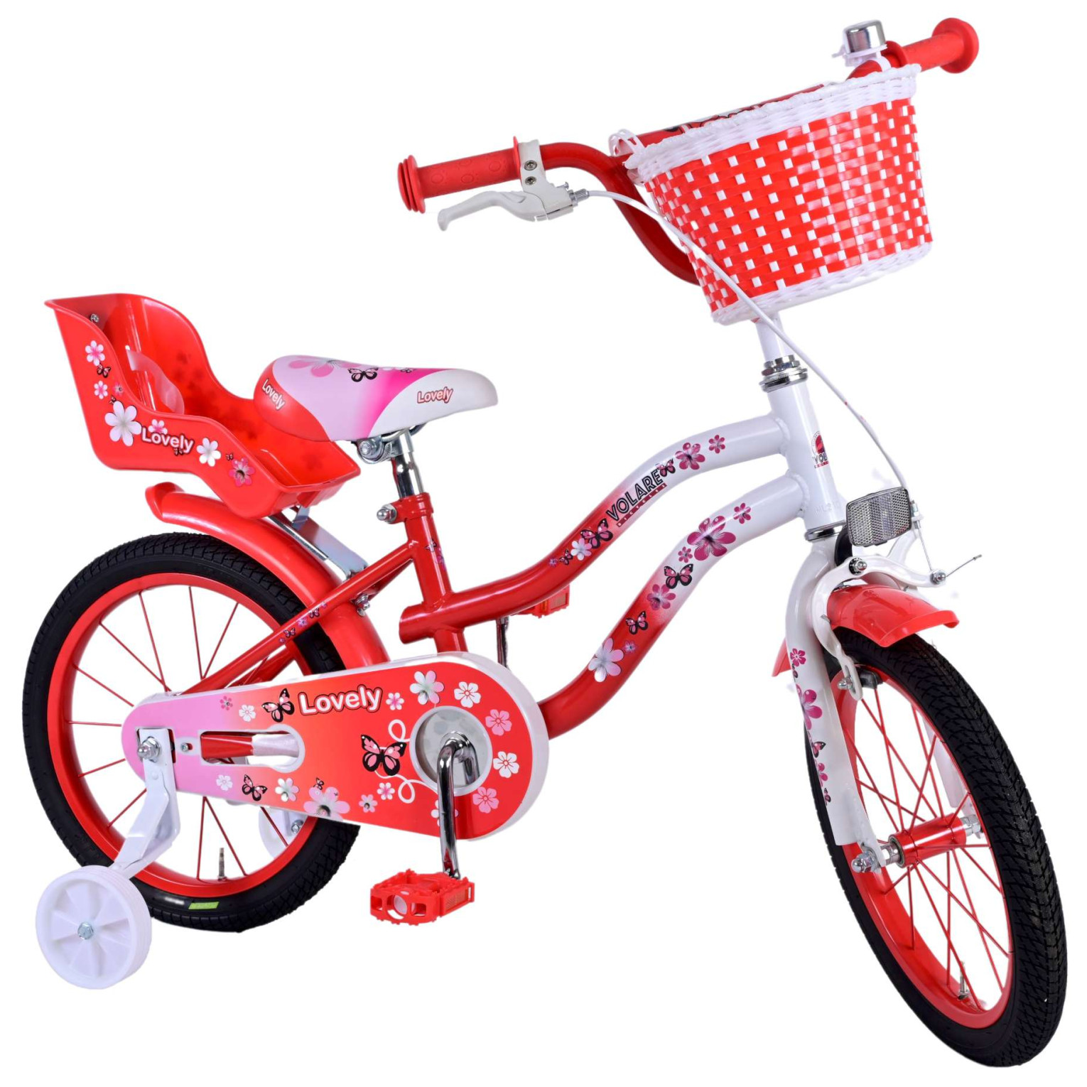 Volare Lovely Fiets - 16 inch - Rood Wit