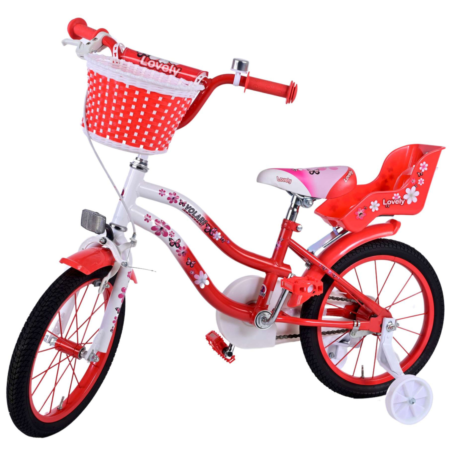 Volare Lovely Fiets - 16 inch - Rood Wit